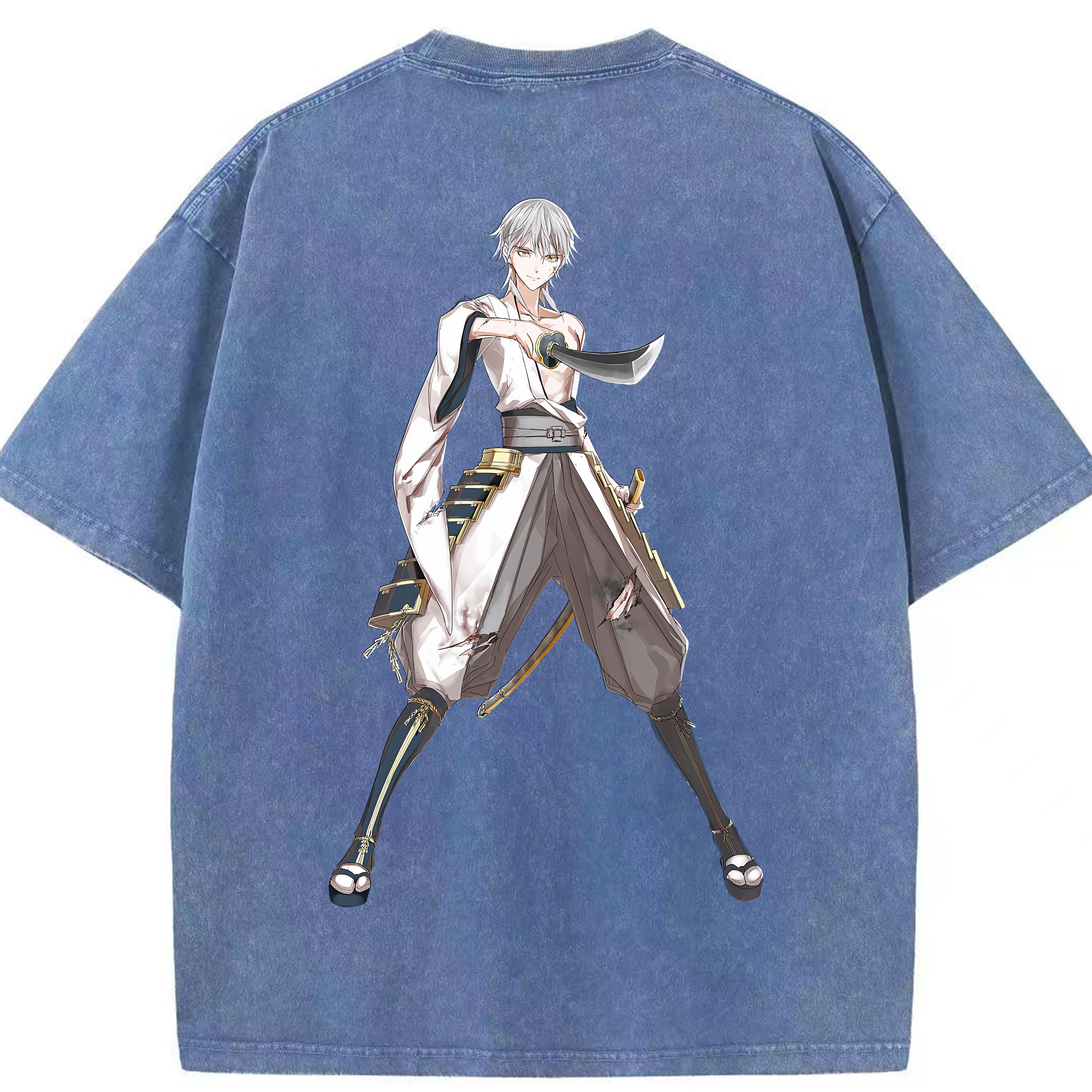 （画像用） 刀剣乱舞 Touken Ranbu 綿100% ヴィンテージ風 半袖Tシャツ（背面プリント）