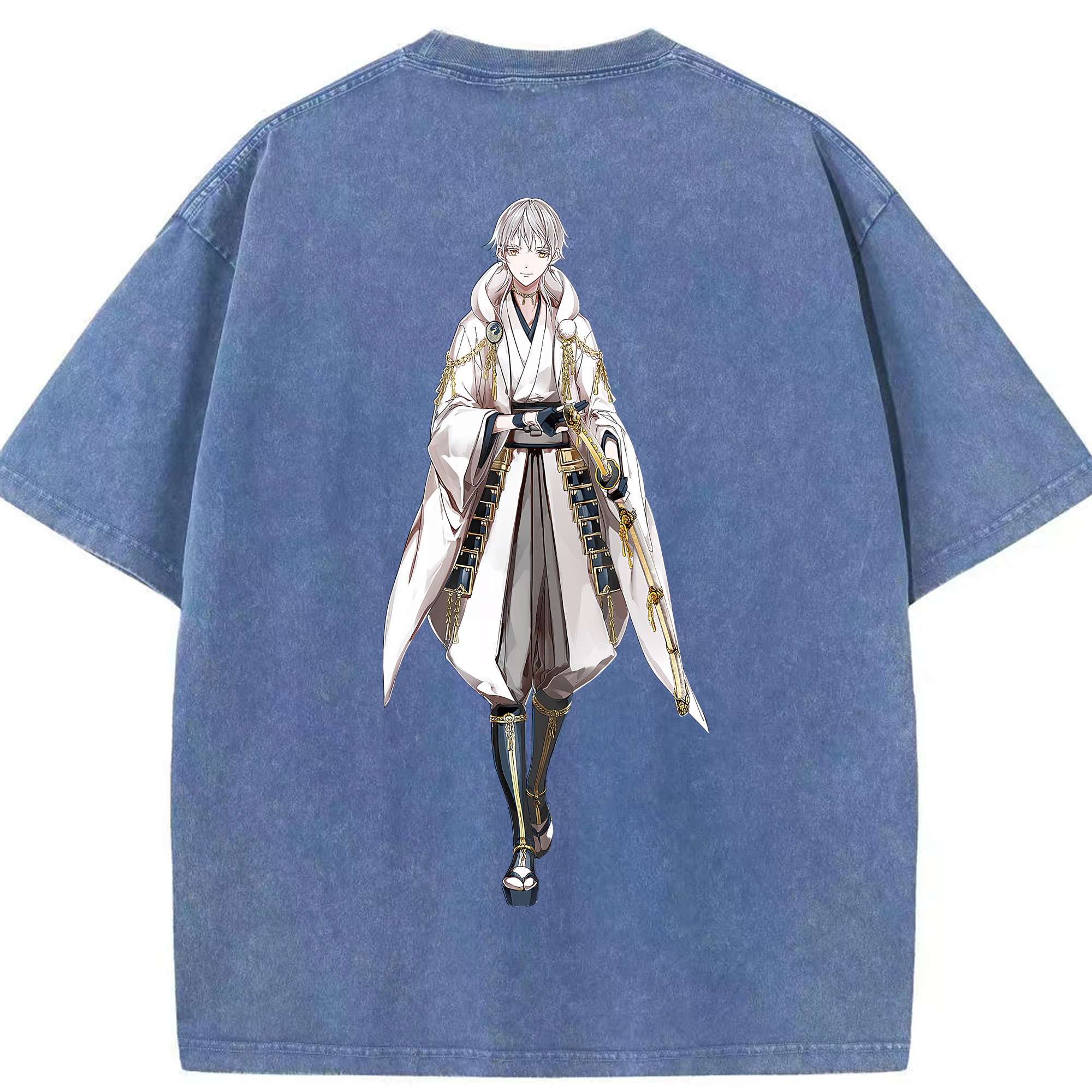 （画像用） 刀剣乱舞 Touken Ranbu 綿100% ヴィンテージ風 半袖Tシャツ（背面プリント）