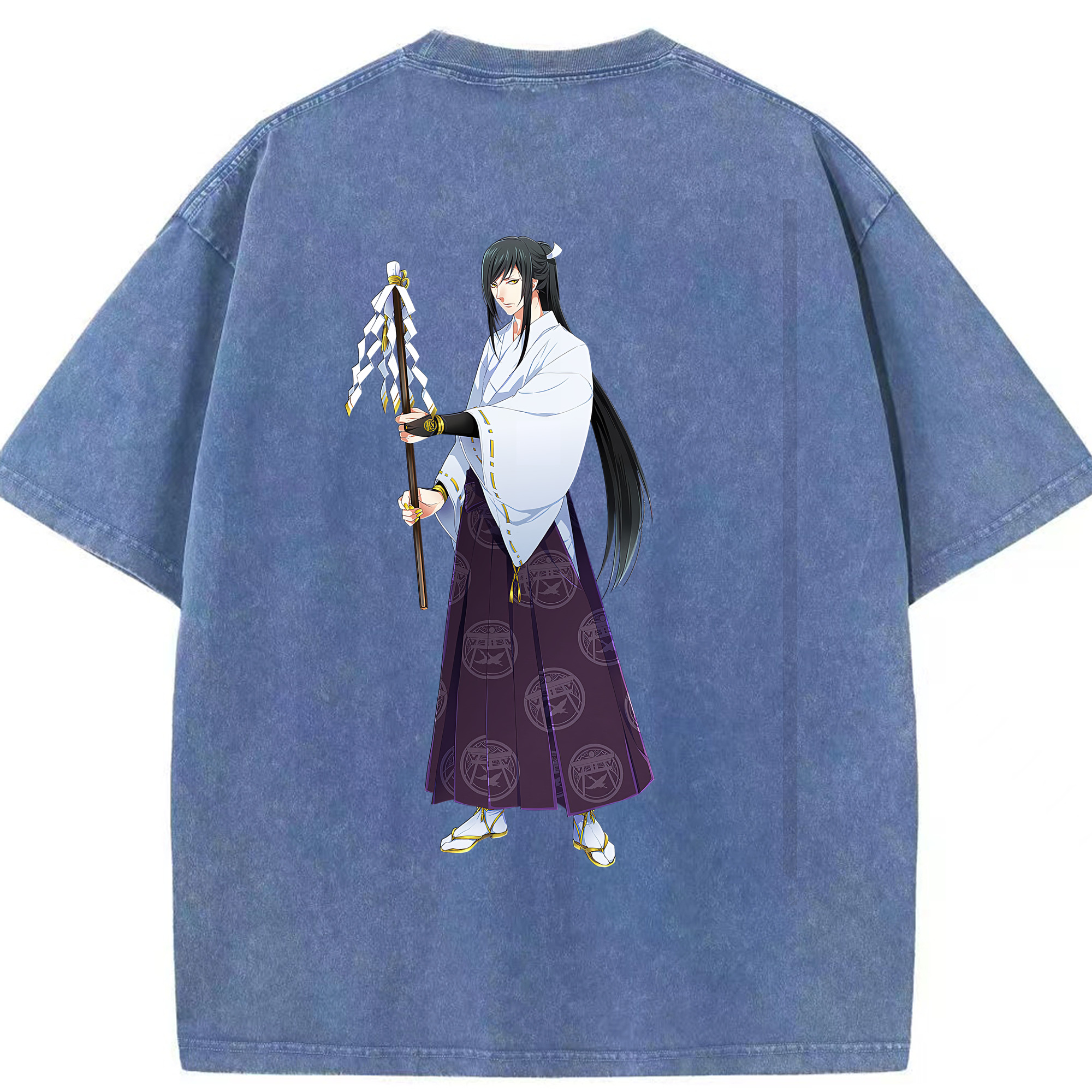 （画像用） 刀剣乱舞 Touken Ranbu 綿100% ヴィンテージ風 半袖Tシャツ（背面プリント）