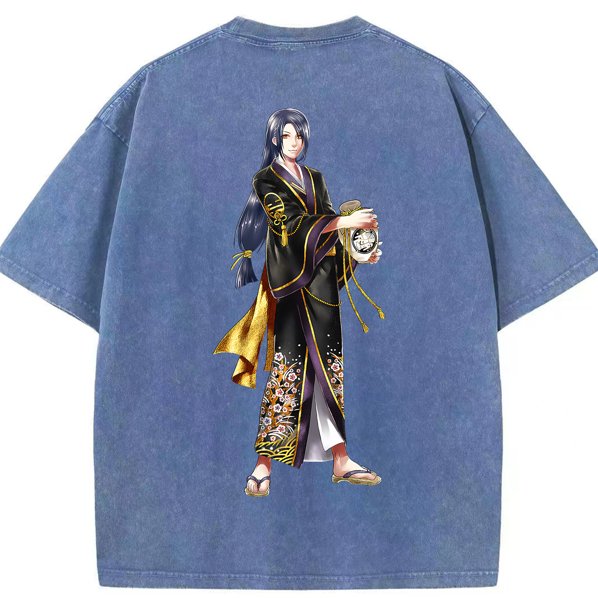 （画像用） 刀剣乱舞 Touken Ranbu 綿100% ヴィンテージ風 半袖Tシャツ（背面プリント）