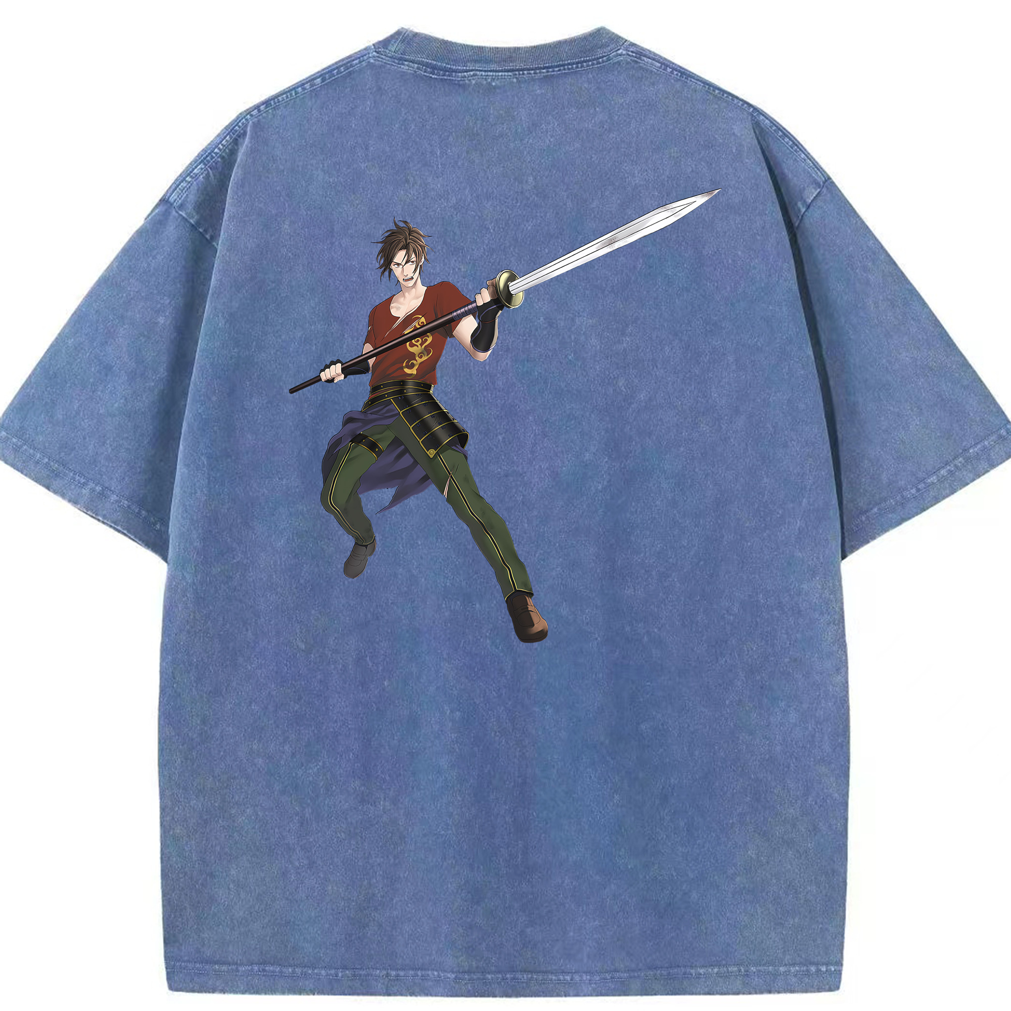 （画像用） 刀剣乱舞 Touken Ranbu 綿100% ヴィンテージ風 半袖Tシャツ（背面プリント）
