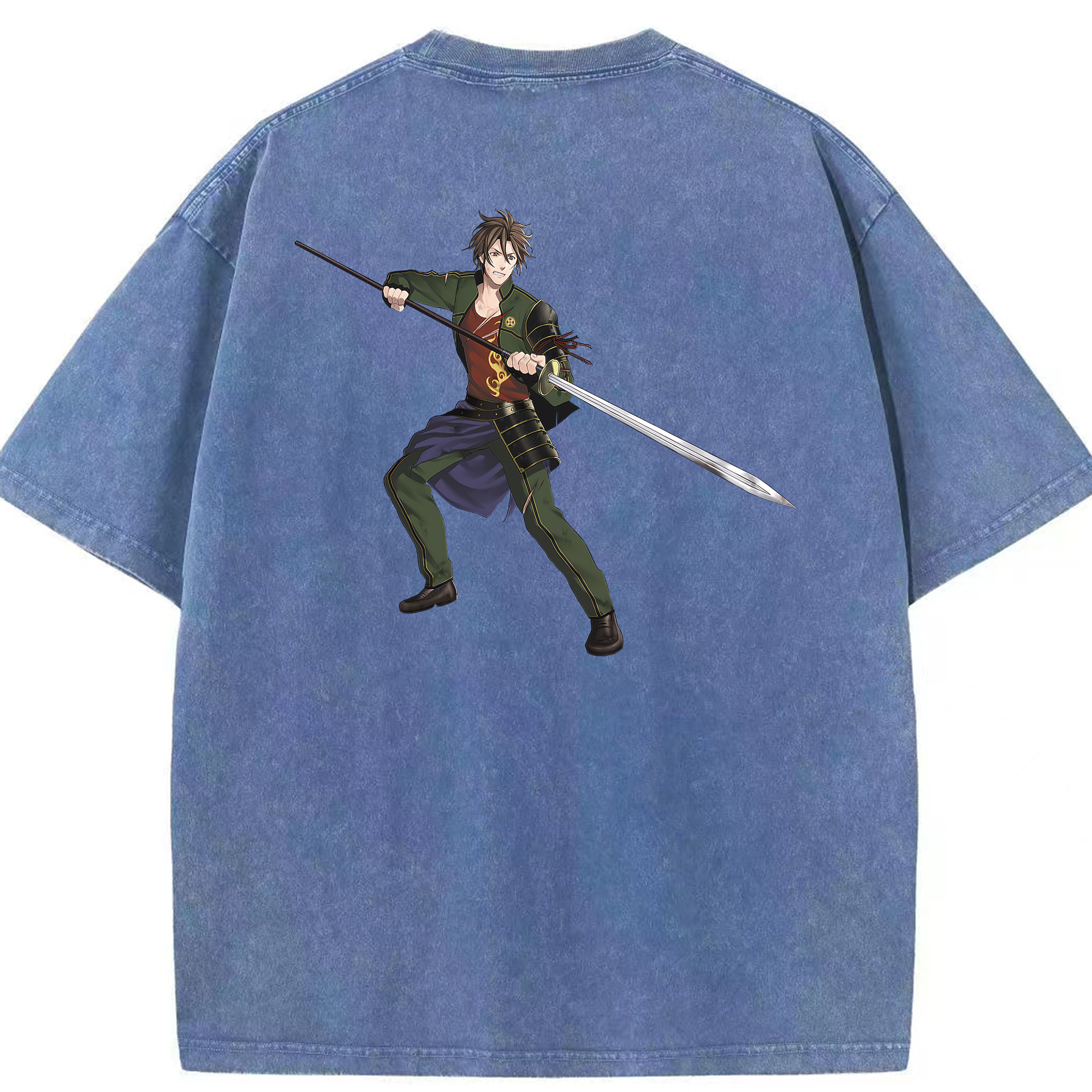（画像用） 刀剣乱舞 Touken Ranbu 綿100% ヴィンテージ風 半袖Tシャツ（背面プリント）