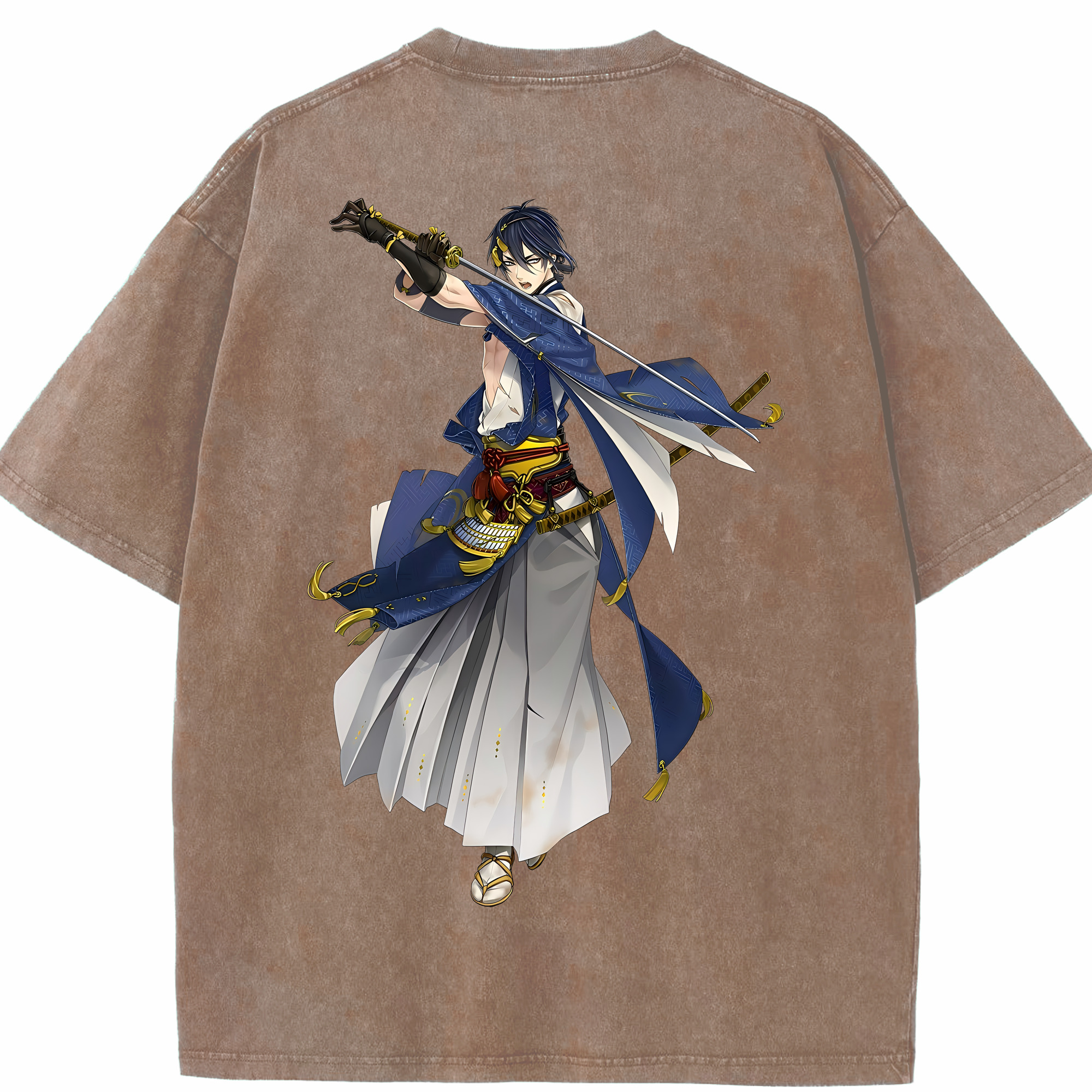 （画像用） 刀剣乱舞 Touken Ranbu 綿100% ヴィンテージ風 半袖Tシャツ（背面プリント）