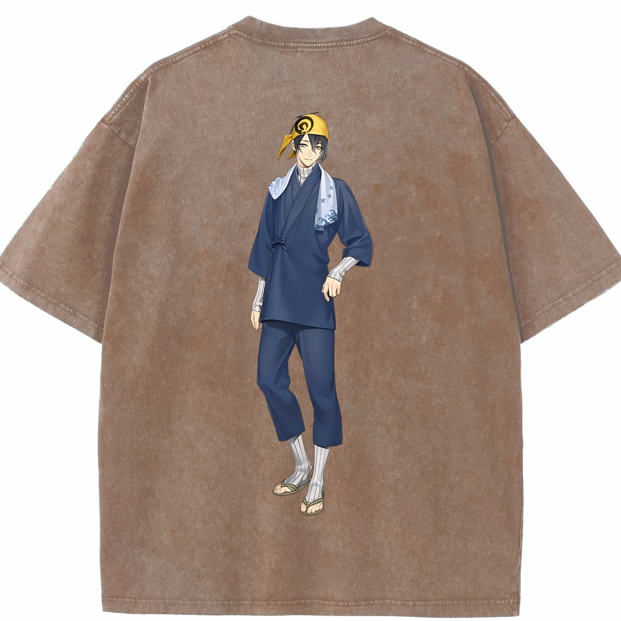 （画像用） 刀剣乱舞 Touken Ranbu 綿100% ヴィンテージ風 半袖Tシャツ（背面プリント）
