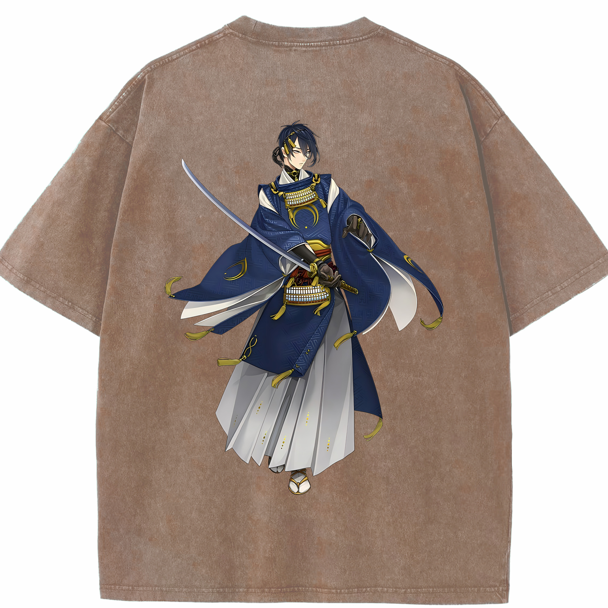 （画像用） 刀剣乱舞 Touken Ranbu 綿100% ヴィンテージ風 半袖Tシャツ（背面プリント）