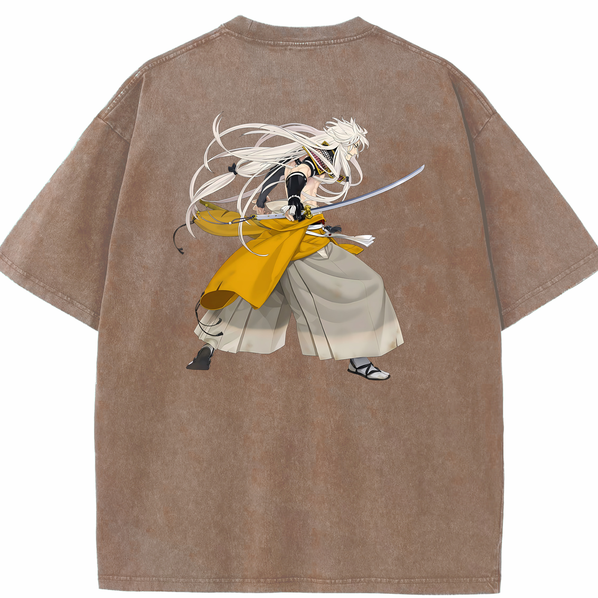 （画像用） 刀剣乱舞 Touken Ranbu 綿100% ヴィンテージ風 半袖Tシャツ（背面プリント）