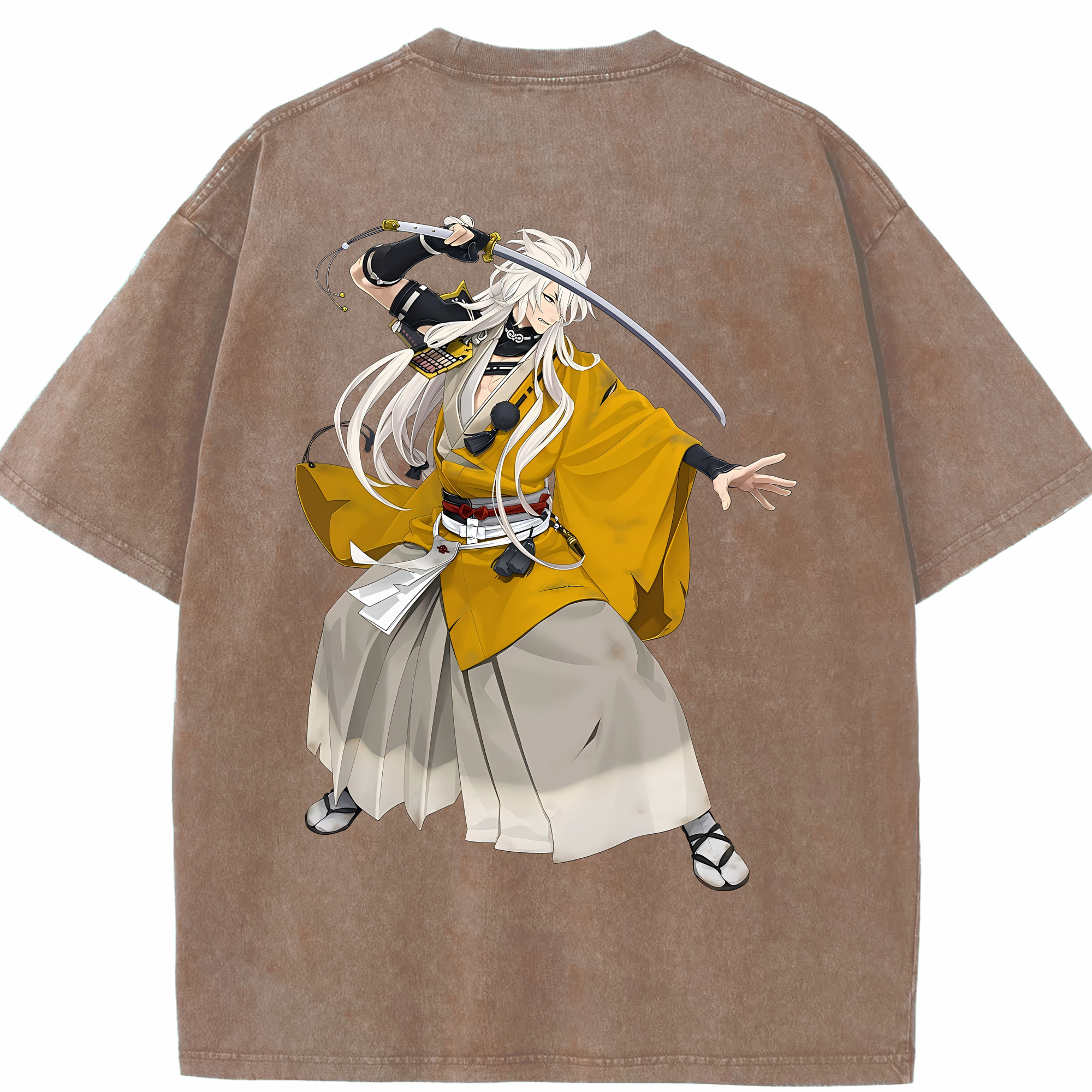 （画像用） 刀剣乱舞 Touken Ranbu 綿100% ヴィンテージ風 半袖Tシャツ（背面プリント）
