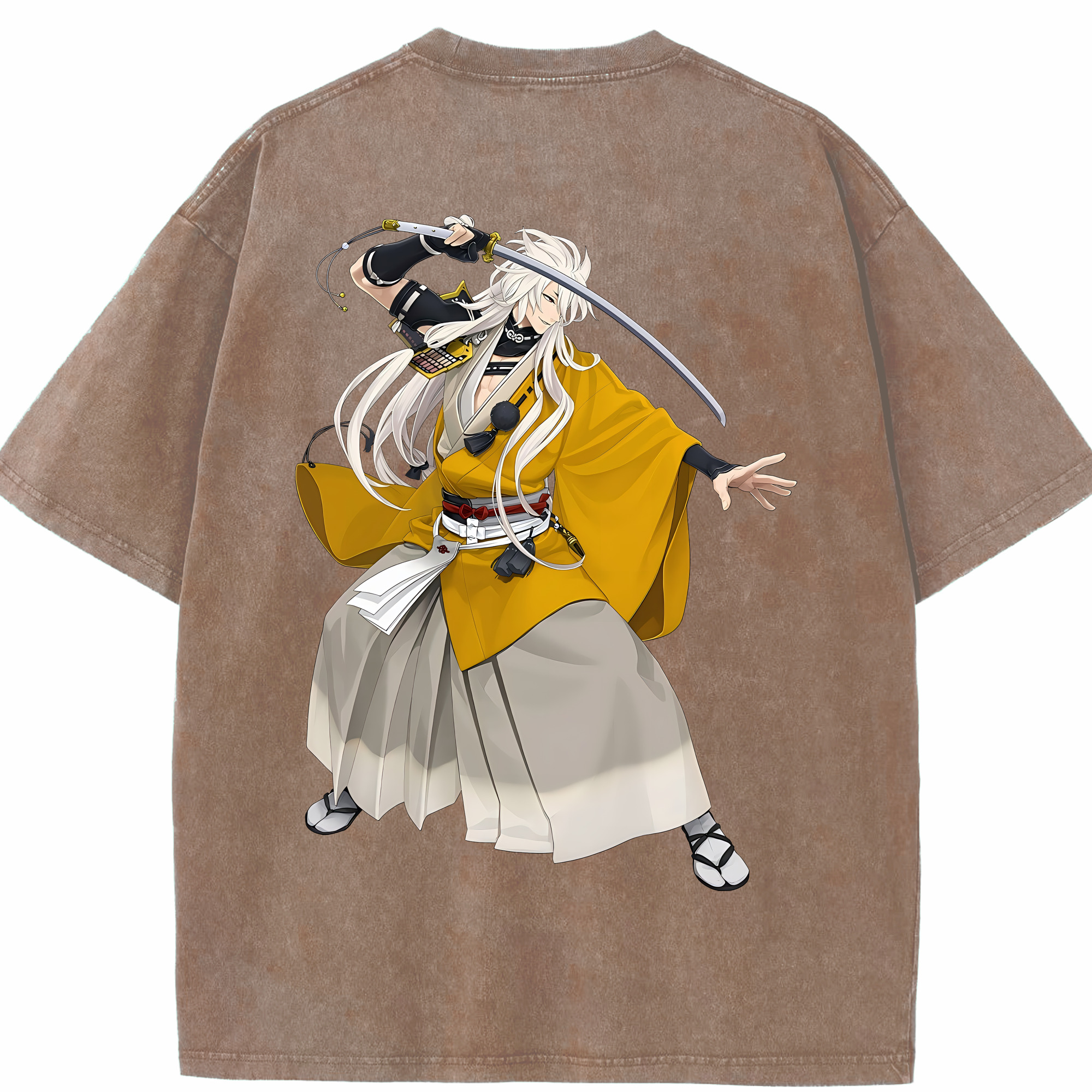 （画像用） 刀剣乱舞 Touken Ranbu 綿100% ヴィンテージ風 半袖Tシャツ（背面プリント）