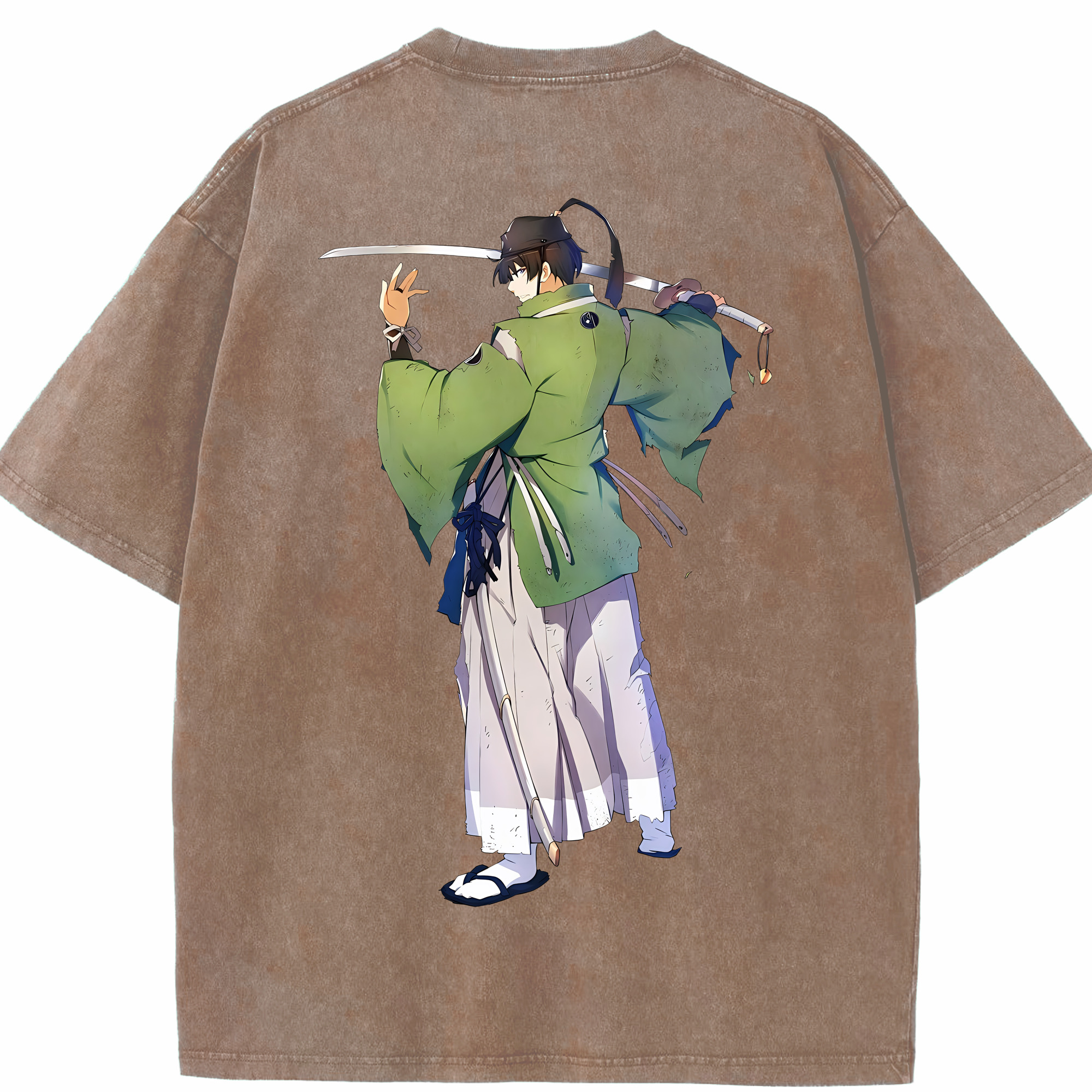 （画像用） 刀剣乱舞 Touken Ranbu 綿100% ヴィンテージ風 半袖Tシャツ（背面プリント）