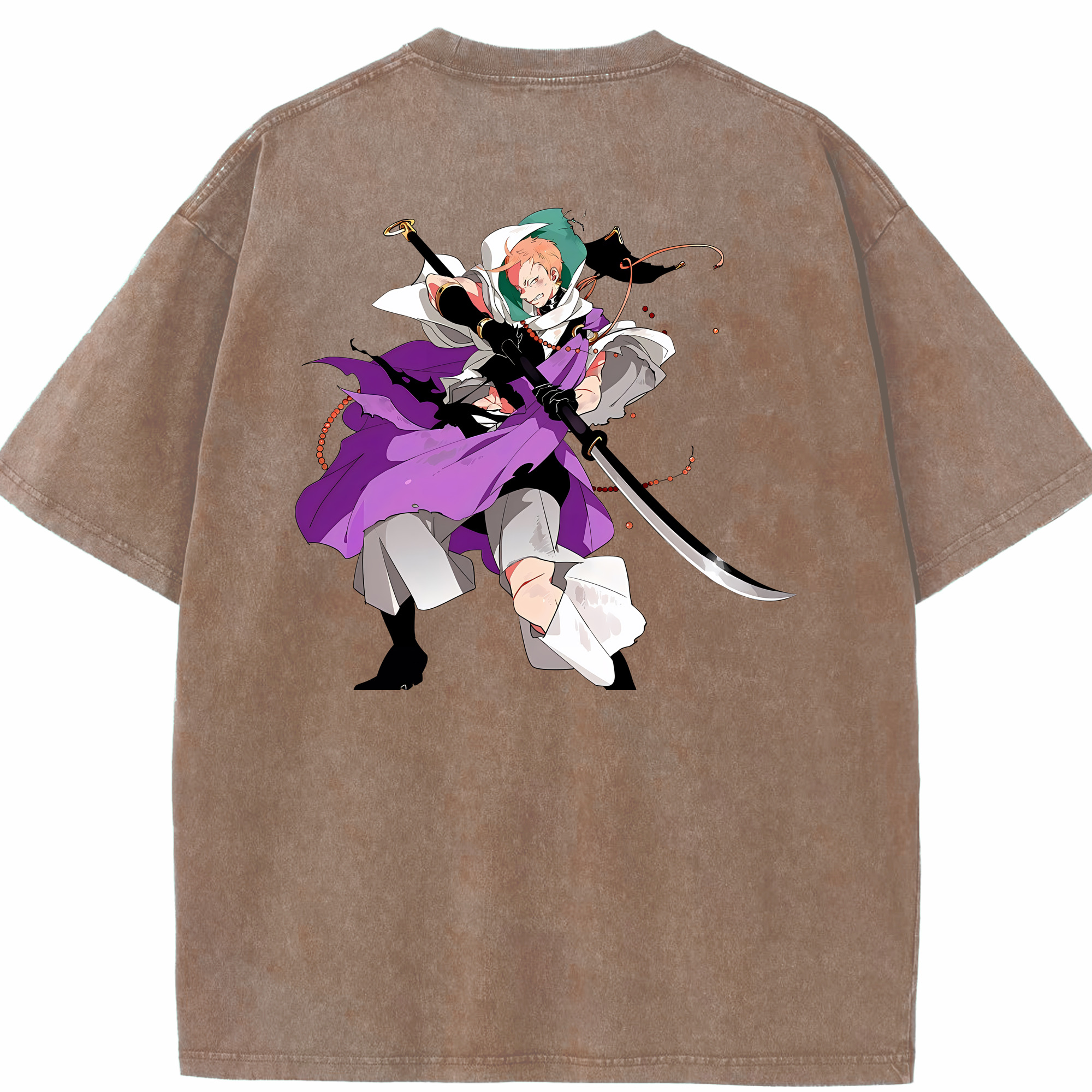 （画像用） 刀剣乱舞 Touken Ranbu 綿100% ヴィンテージ風 半袖Tシャツ（背面プリント）