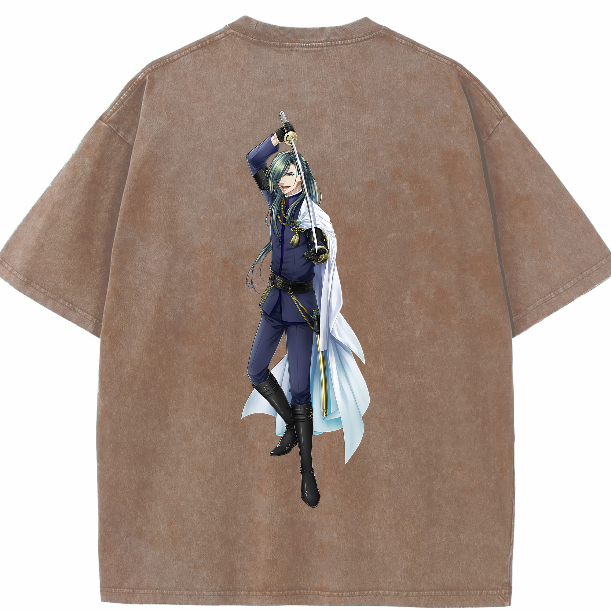 （画像用） 刀剣乱舞 Touken Ranbu 綿100% ヴィンテージ風 半袖Tシャツ（背面プリント）