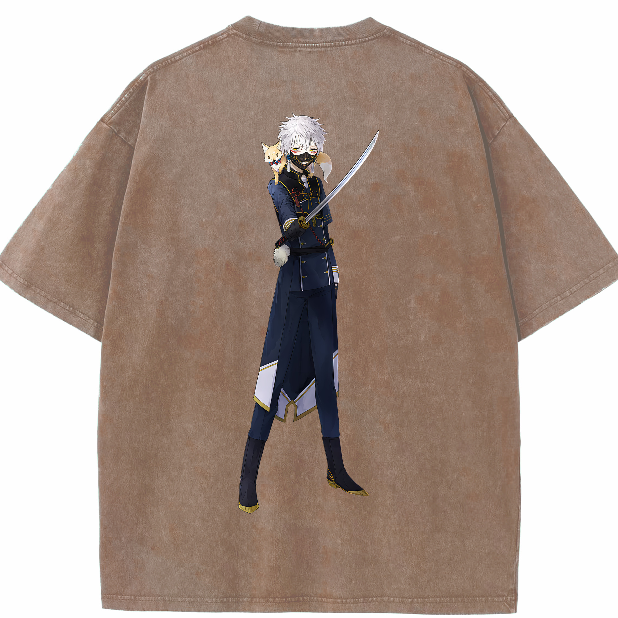 （画像用） 刀剣乱舞 Touken Ranbu 綿100% ヴィンテージ風 半袖Tシャツ（背面プリント）