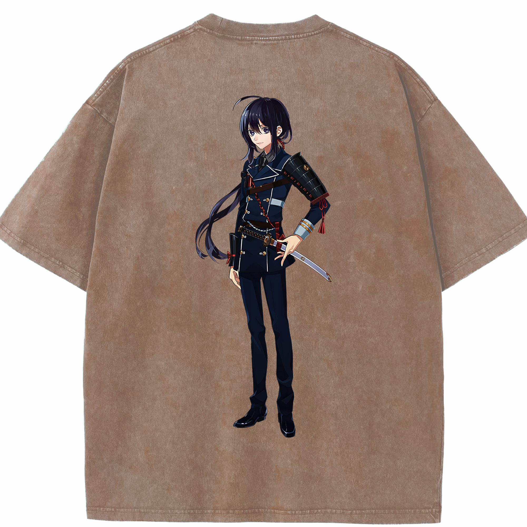 （画像用） 刀剣乱舞 Touken Ranbu 綿100% ヴィンテージ風 半袖Tシャツ（背面プリント）