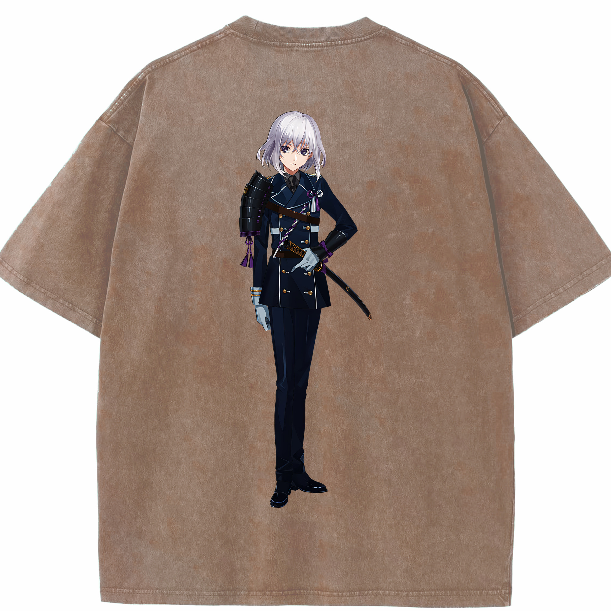 （画像用） 刀剣乱舞 Touken Ranbu 綿100% ヴィンテージ風 半袖Tシャツ（背面プリント）