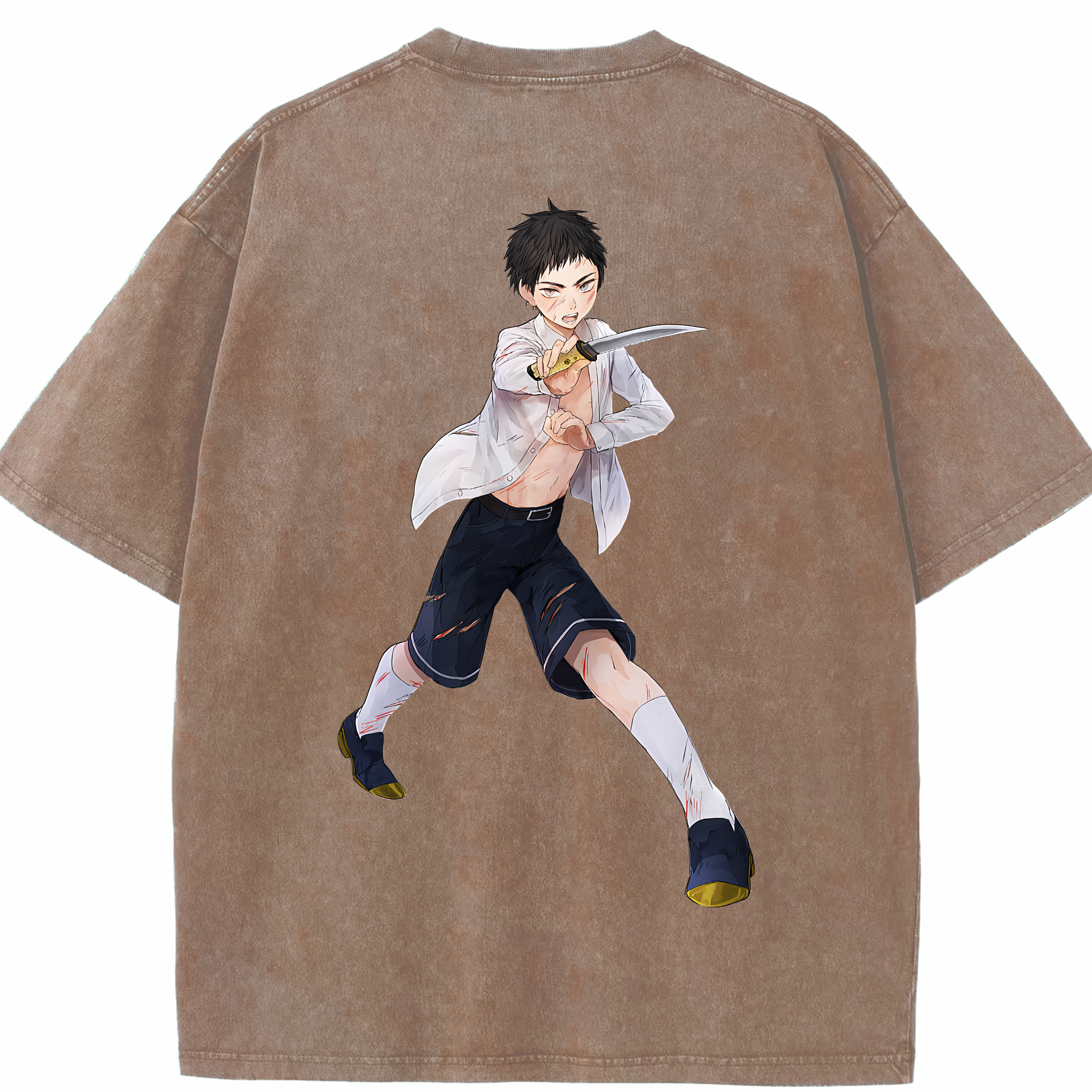 （画像用） 刀剣乱舞 Touken Ranbu 綿100% ヴィンテージ風 半袖Tシャツ（背面プリント）