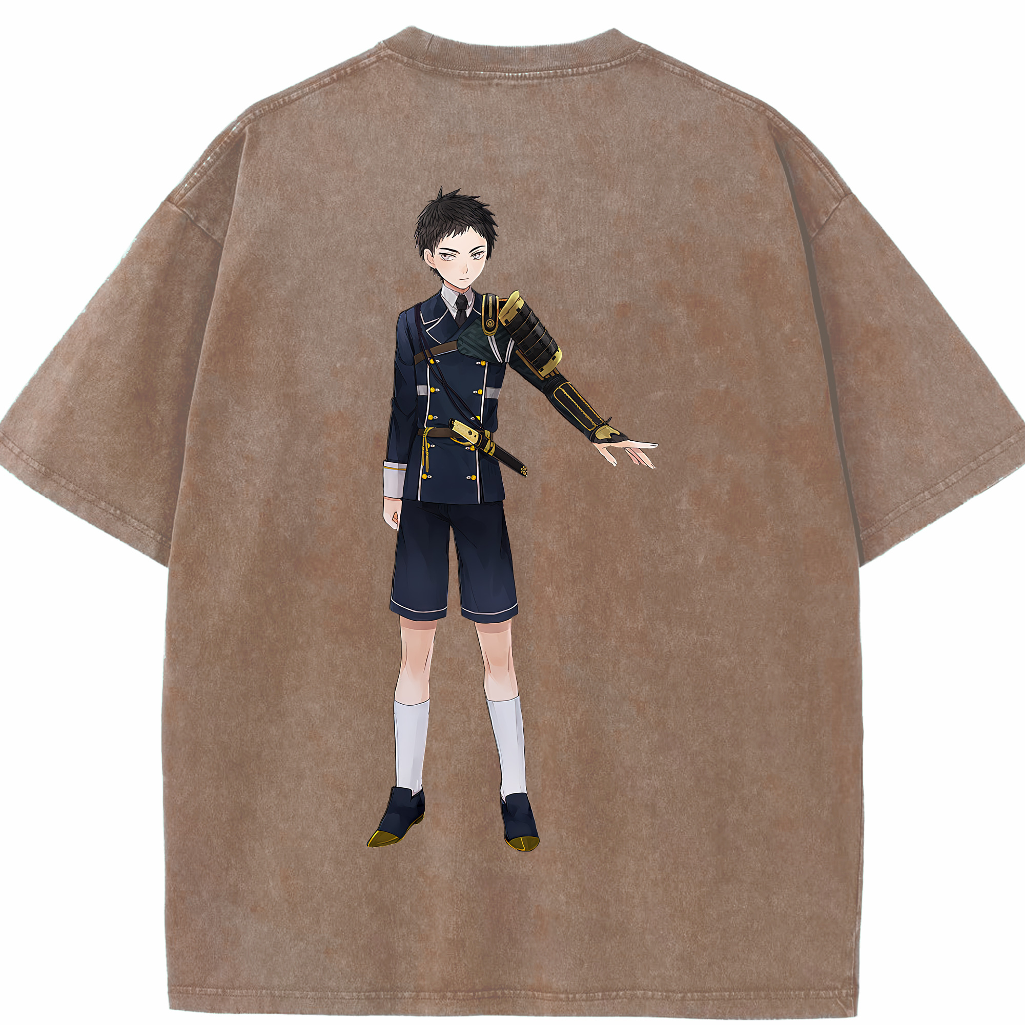 （画像用） 刀剣乱舞 Touken Ranbu 綿100% ヴィンテージ風 半袖Tシャツ（背面プリント）