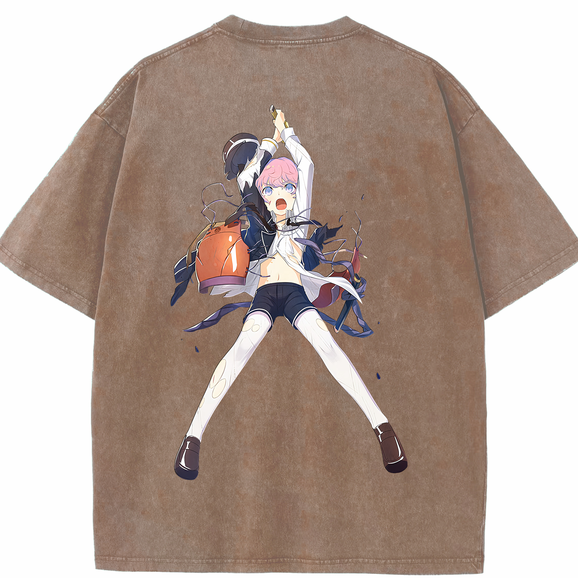 （画像用） 刀剣乱舞 Touken Ranbu 綿100% ヴィンテージ風 半袖Tシャツ（背面プリント）