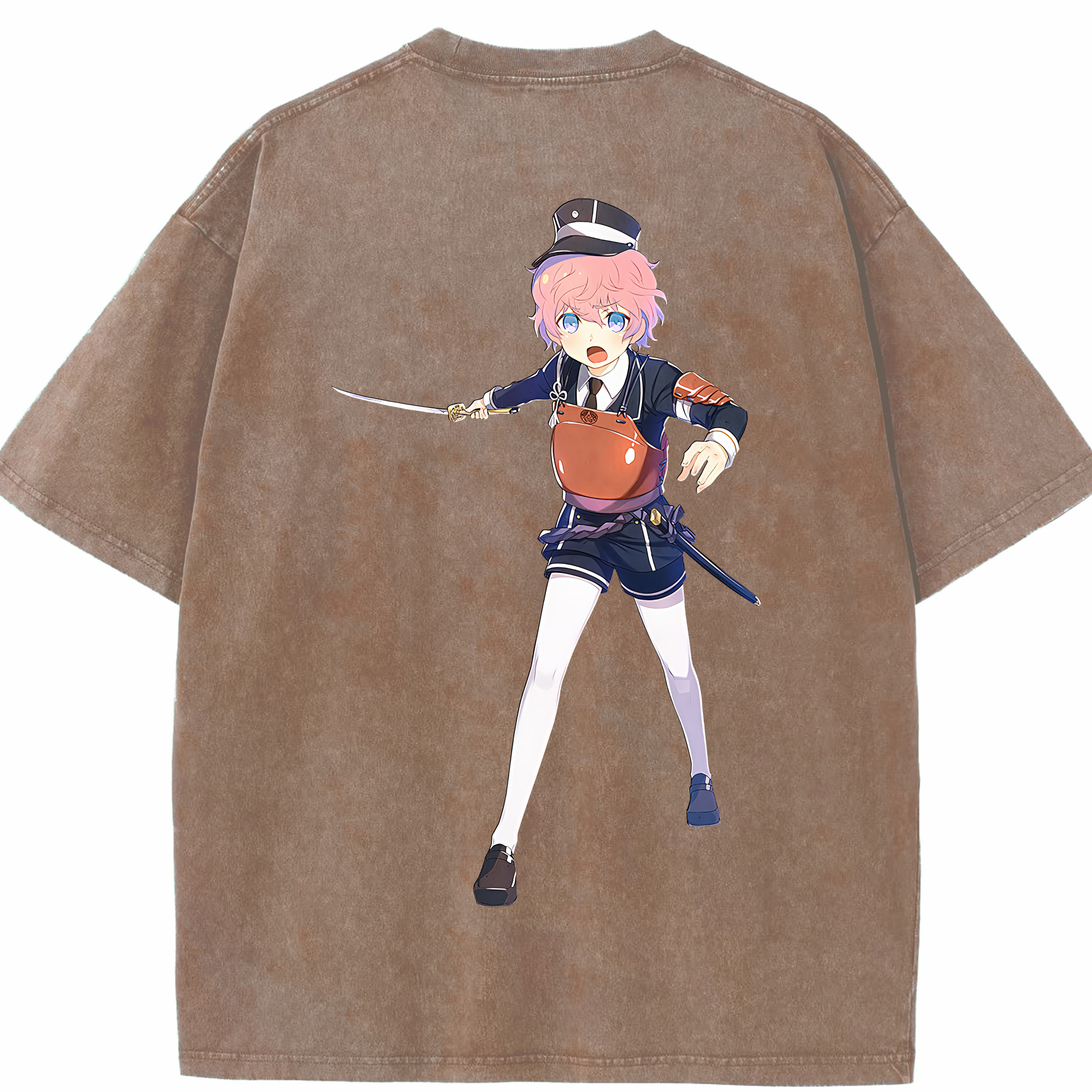 （画像用） 刀剣乱舞 Touken Ranbu 綿100% ヴィンテージ風 半袖Tシャツ（背面プリント）