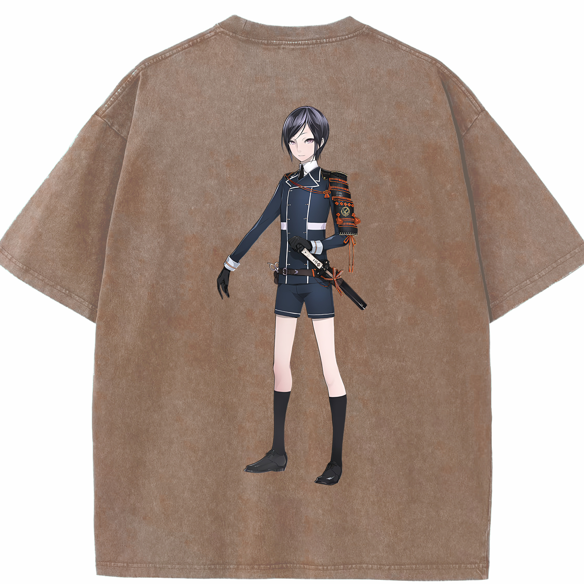 （画像用） 刀剣乱舞 Touken Ranbu 綿100% ヴィンテージ風 半袖Tシャツ（背面プリント）