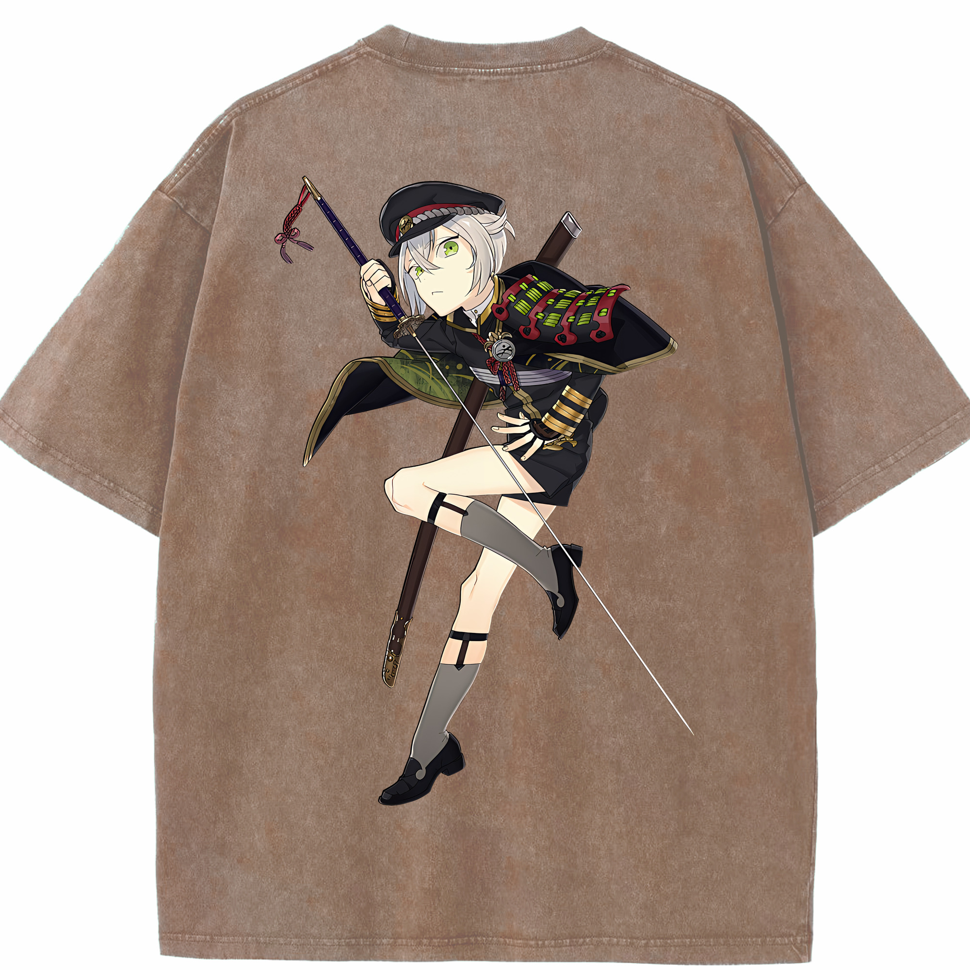 （画像用） 刀剣乱舞 Touken Ranbu 綿100% ヴィンテージ風 半袖Tシャツ（背面プリント）