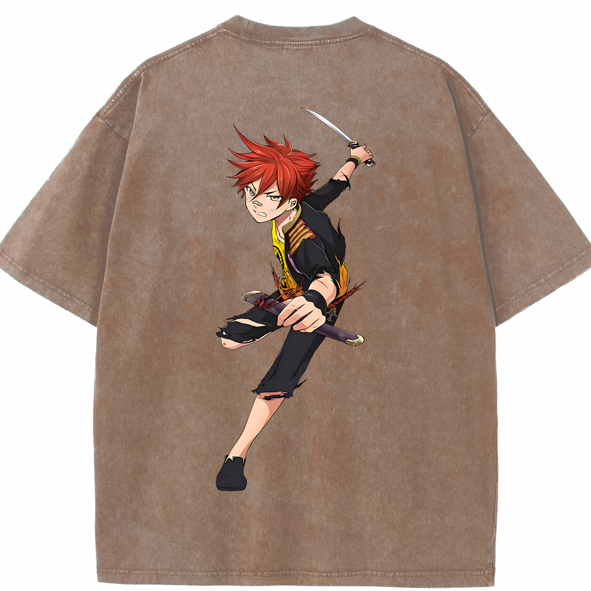 （画像用） 刀剣乱舞 Touken Ranbu 綿100% ヴィンテージ風 半袖Tシャツ（背面プリント）