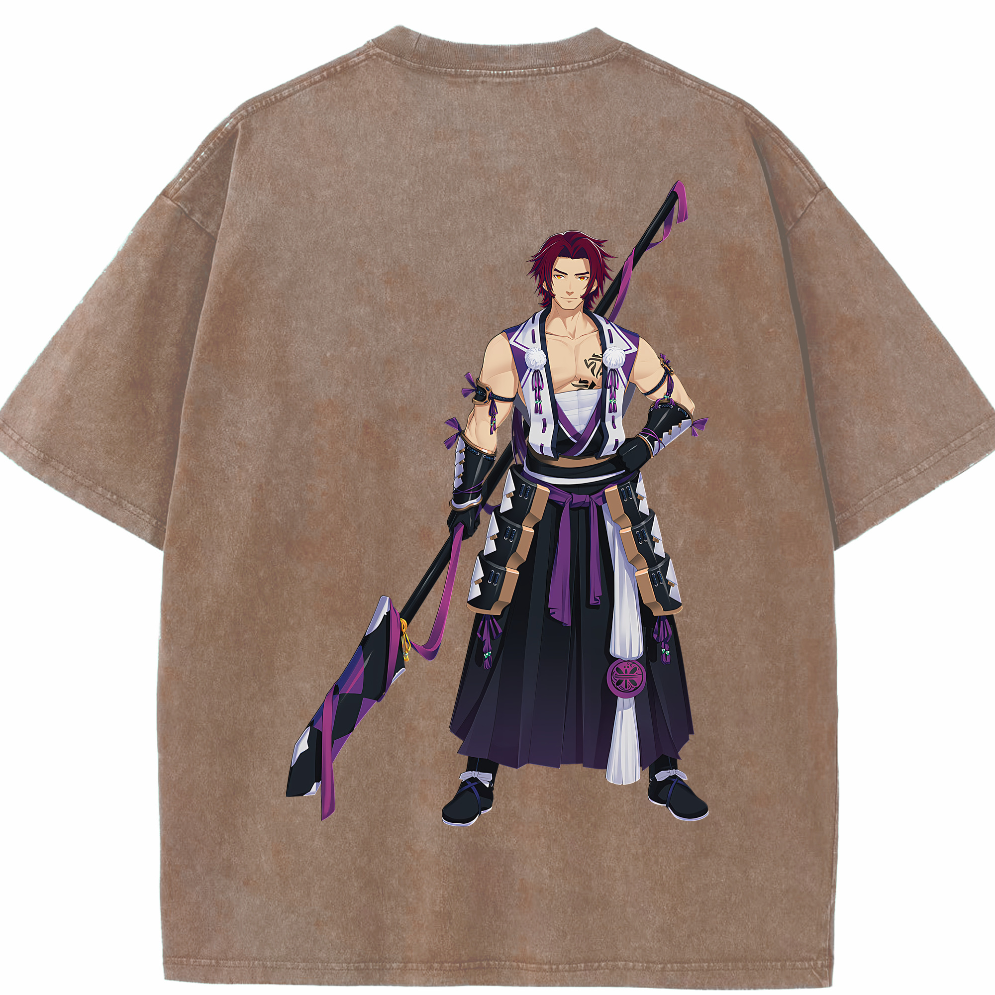 （画像用） 刀剣乱舞 Touken Ranbu 綿100% ヴィンテージ風 半袖Tシャツ（背面プリント）