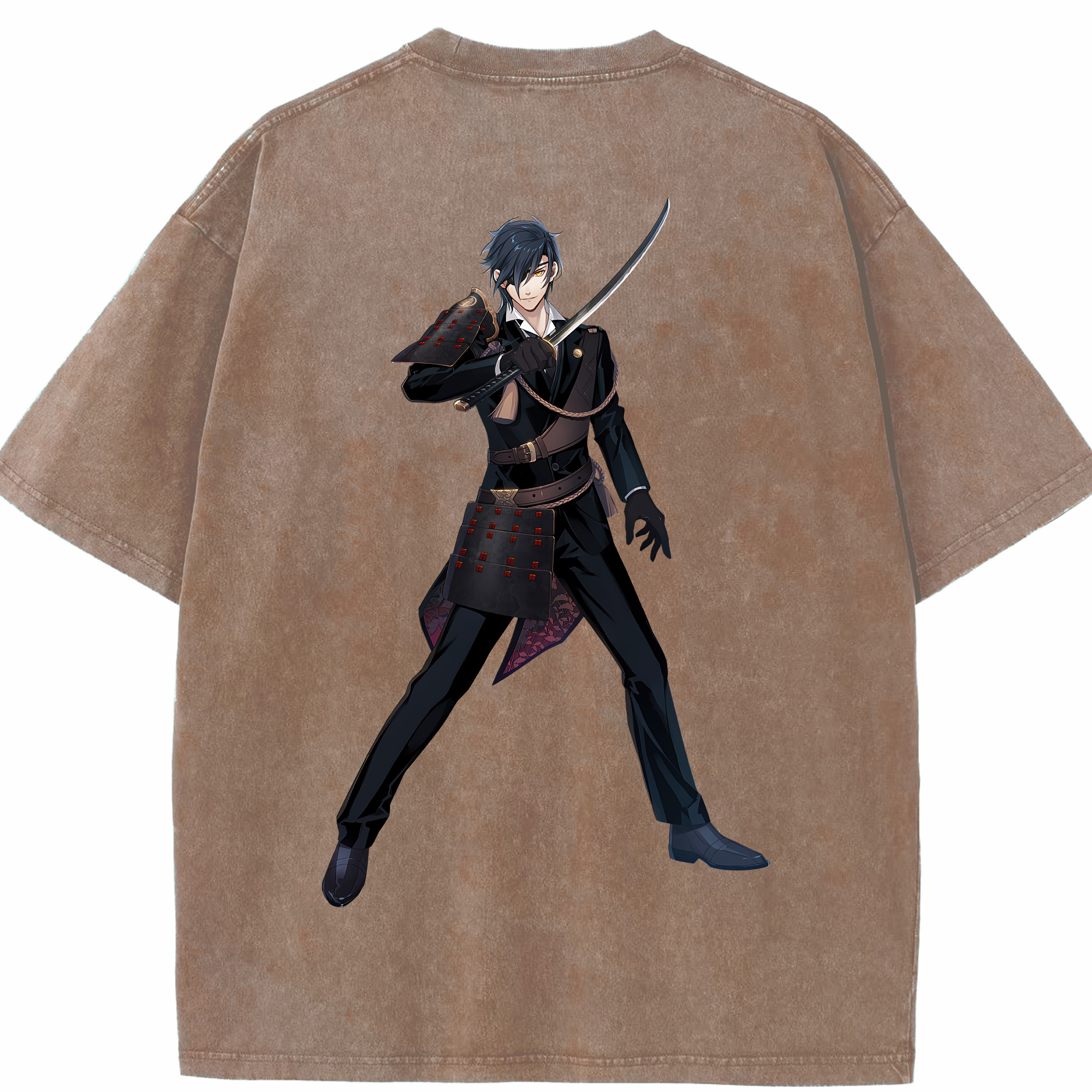 （画像用） 刀剣乱舞 Touken Ranbu 綿100% ヴィンテージ風 半袖Tシャツ（背面プリント）