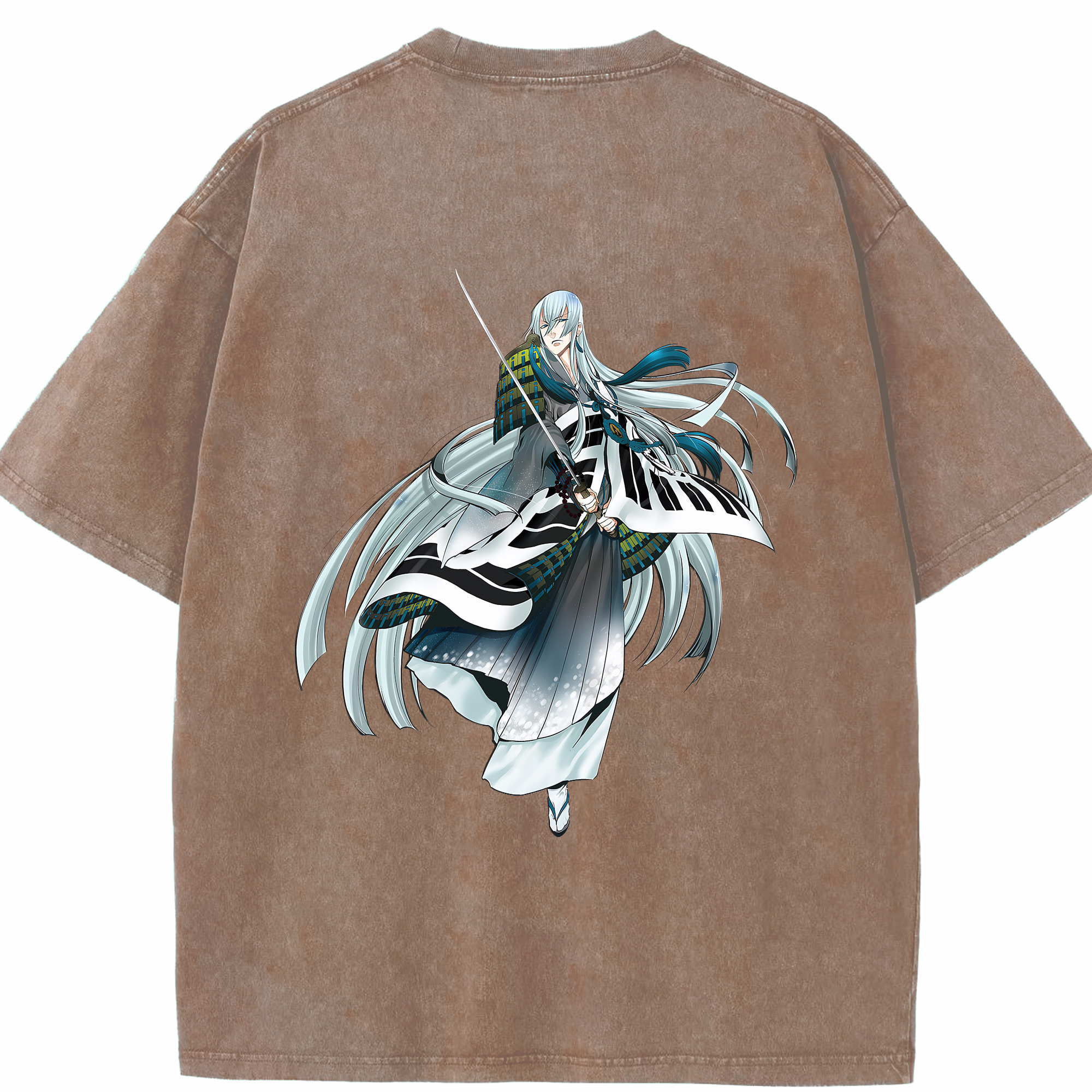 （画像用） 刀剣乱舞 Touken Ranbu 綿100% ヴィンテージ風 半袖Tシャツ（背面プリント）