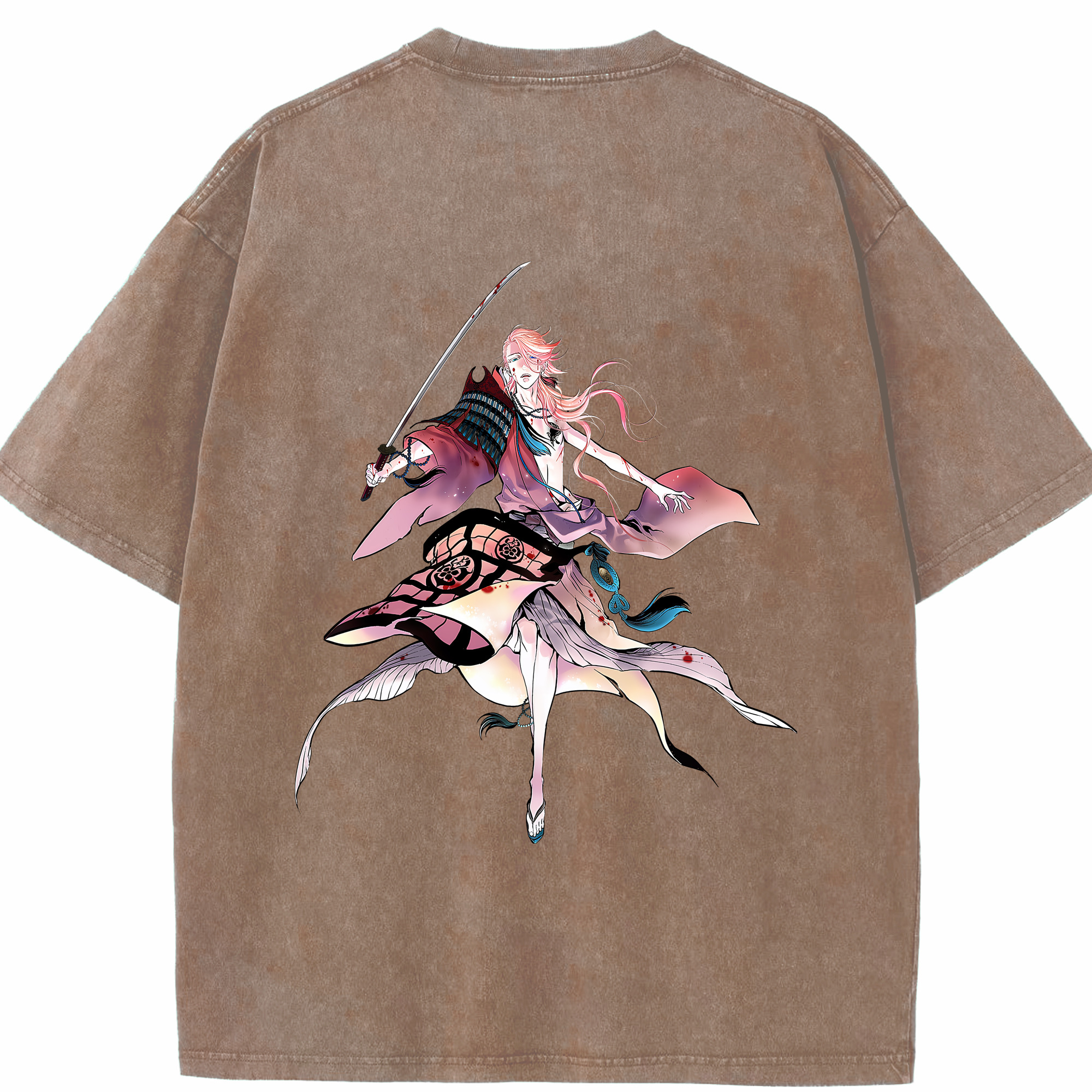 （画像用） 刀剣乱舞 Touken Ranbu 綿100% ヴィンテージ風 半袖Tシャツ（背面プリント）