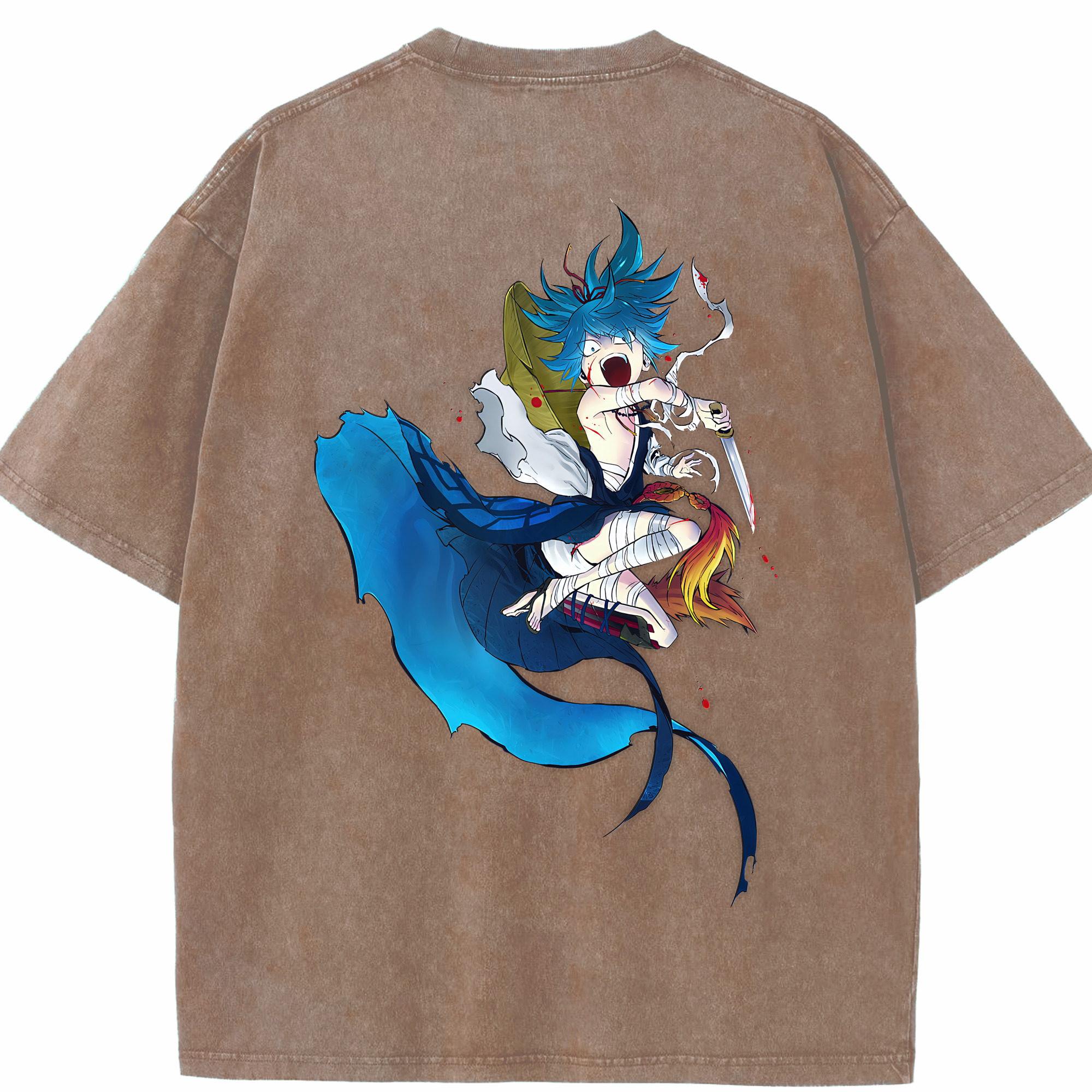 （画像用） 刀剣乱舞 Touken Ranbu 綿100% ヴィンテージ風 半袖Tシャツ（背面プリント）