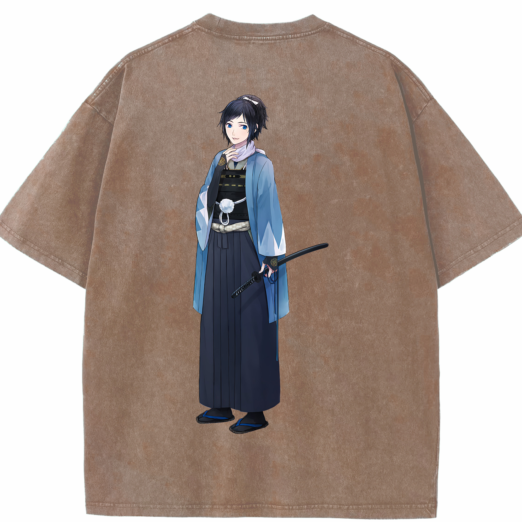 （画像用） 刀剣乱舞 Touken Ranbu 綿100% ヴィンテージ風 半袖Tシャツ（背面プリント）
