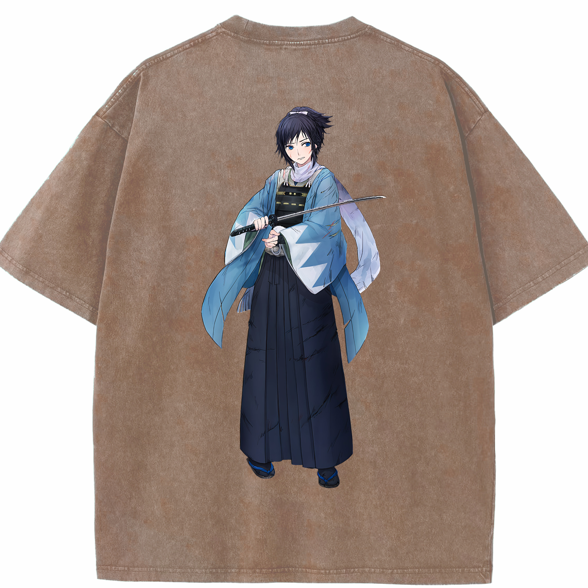 （画像用） 刀剣乱舞 Touken Ranbu 綿100% ヴィンテージ風 半袖Tシャツ（背面プリント）