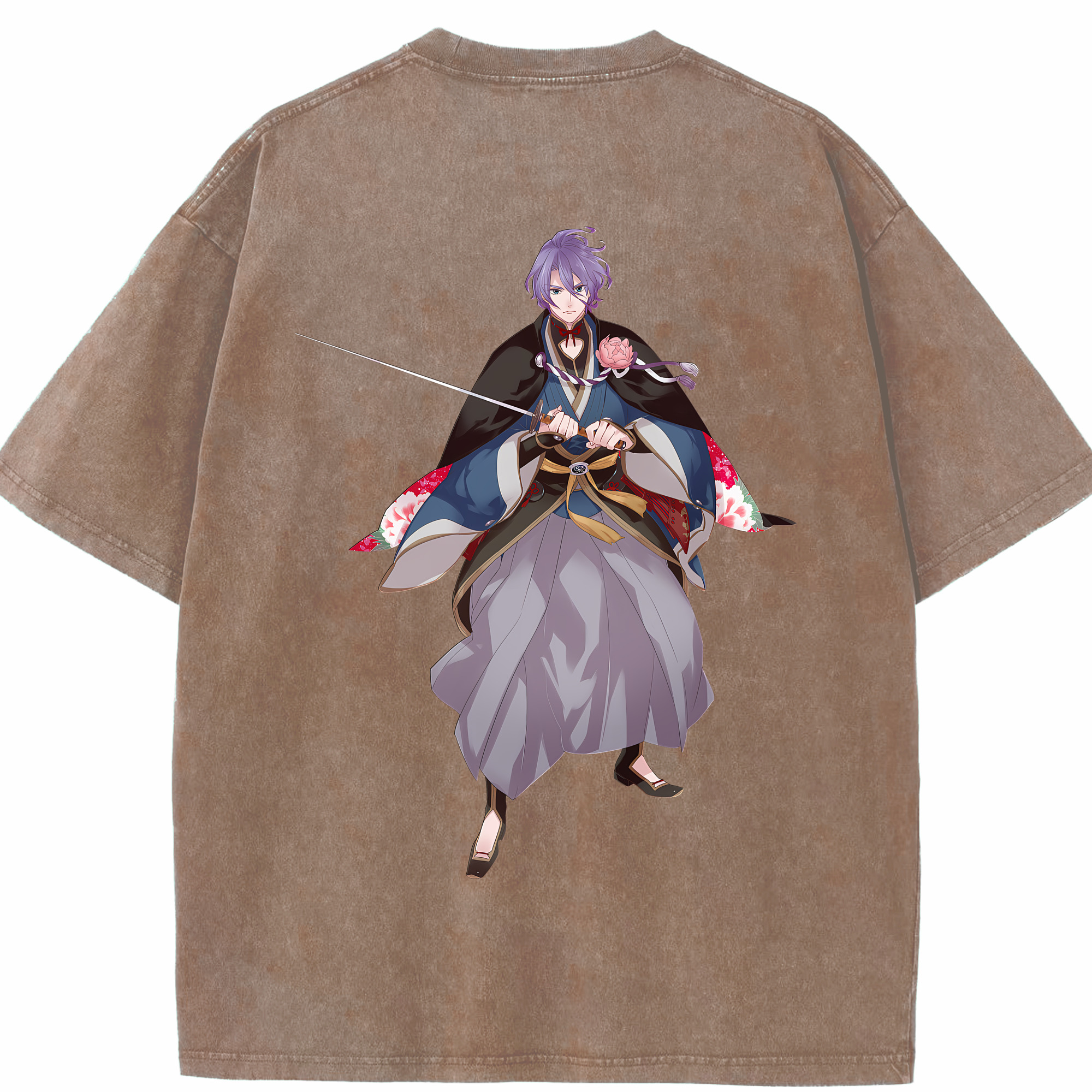 （画像用） 刀剣乱舞 Touken Ranbu 綿100% ヴィンテージ風 半袖Tシャツ（背面プリント）