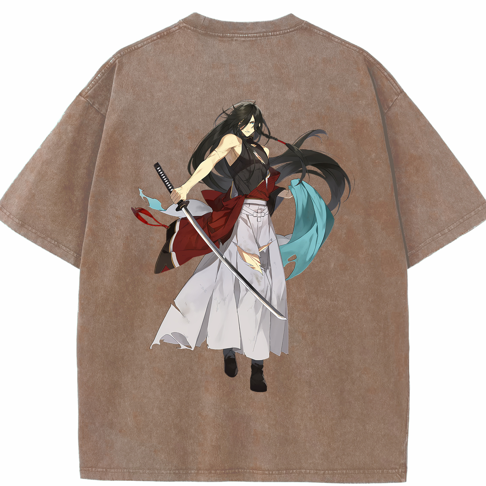（画像用） 刀剣乱舞 Touken Ranbu 綿100% ヴィンテージ風 半袖Tシャツ（背面プリント）