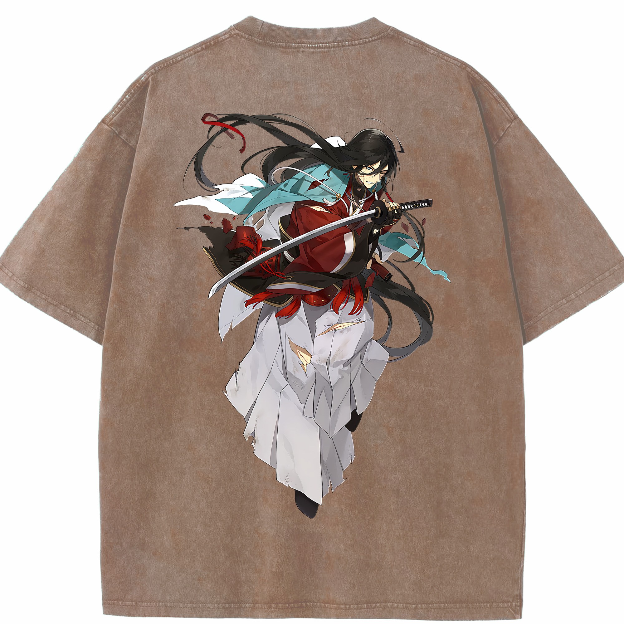 （画像用） 刀剣乱舞 Touken Ranbu 綿100% ヴィンテージ風 半袖Tシャツ（背面プリント）