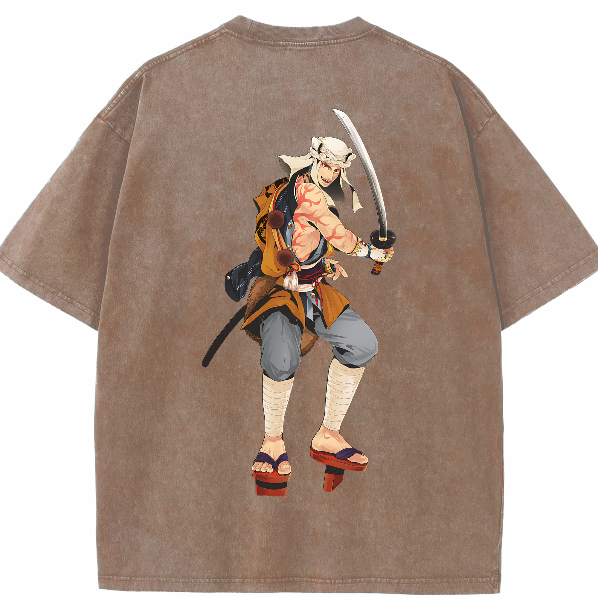 （画像用） 刀剣乱舞 Touken Ranbu 綿100% ヴィンテージ風 半袖Tシャツ（背面プリント）