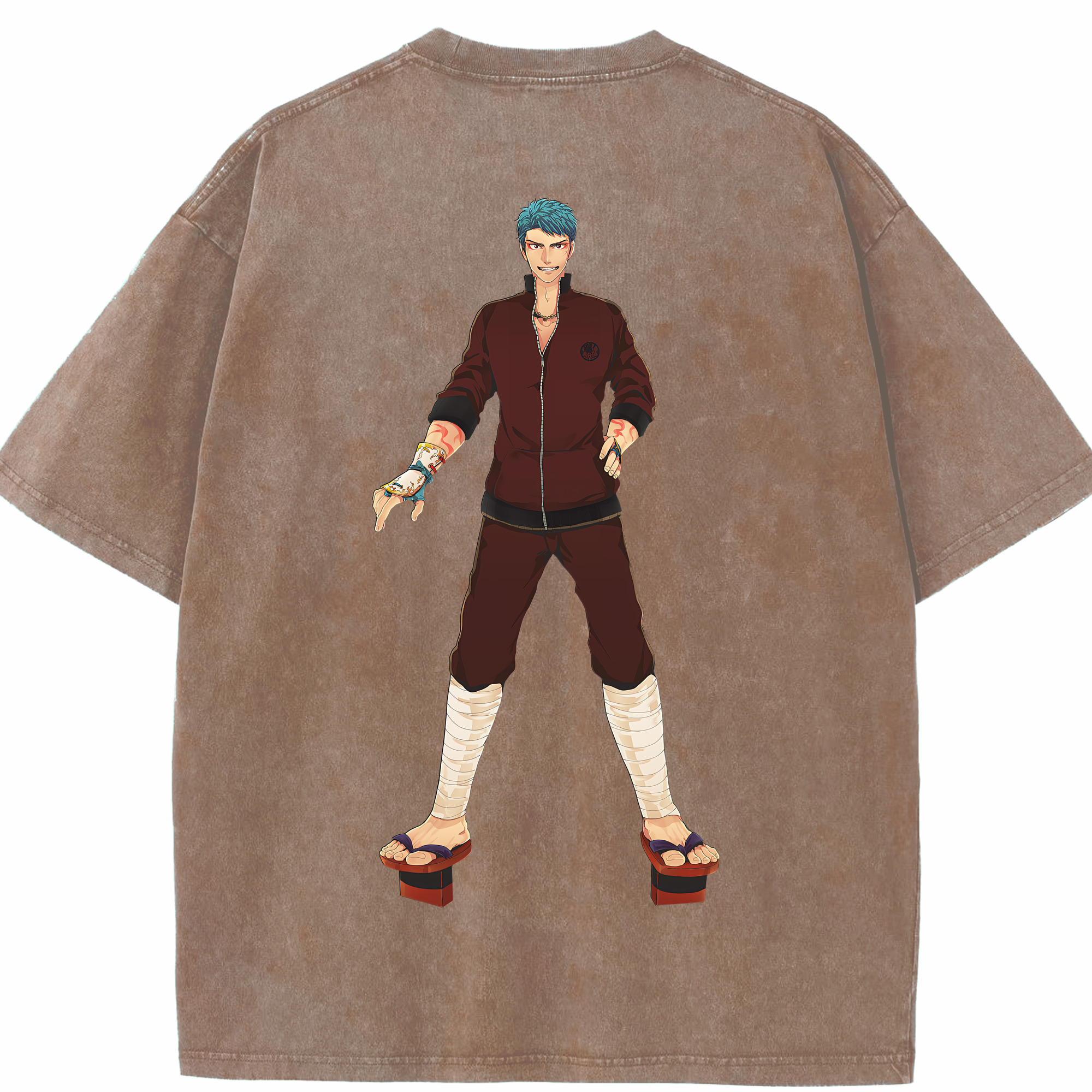 （画像用） 刀剣乱舞 Touken Ranbu 綿100% ヴィンテージ風 半袖Tシャツ（背面プリント）