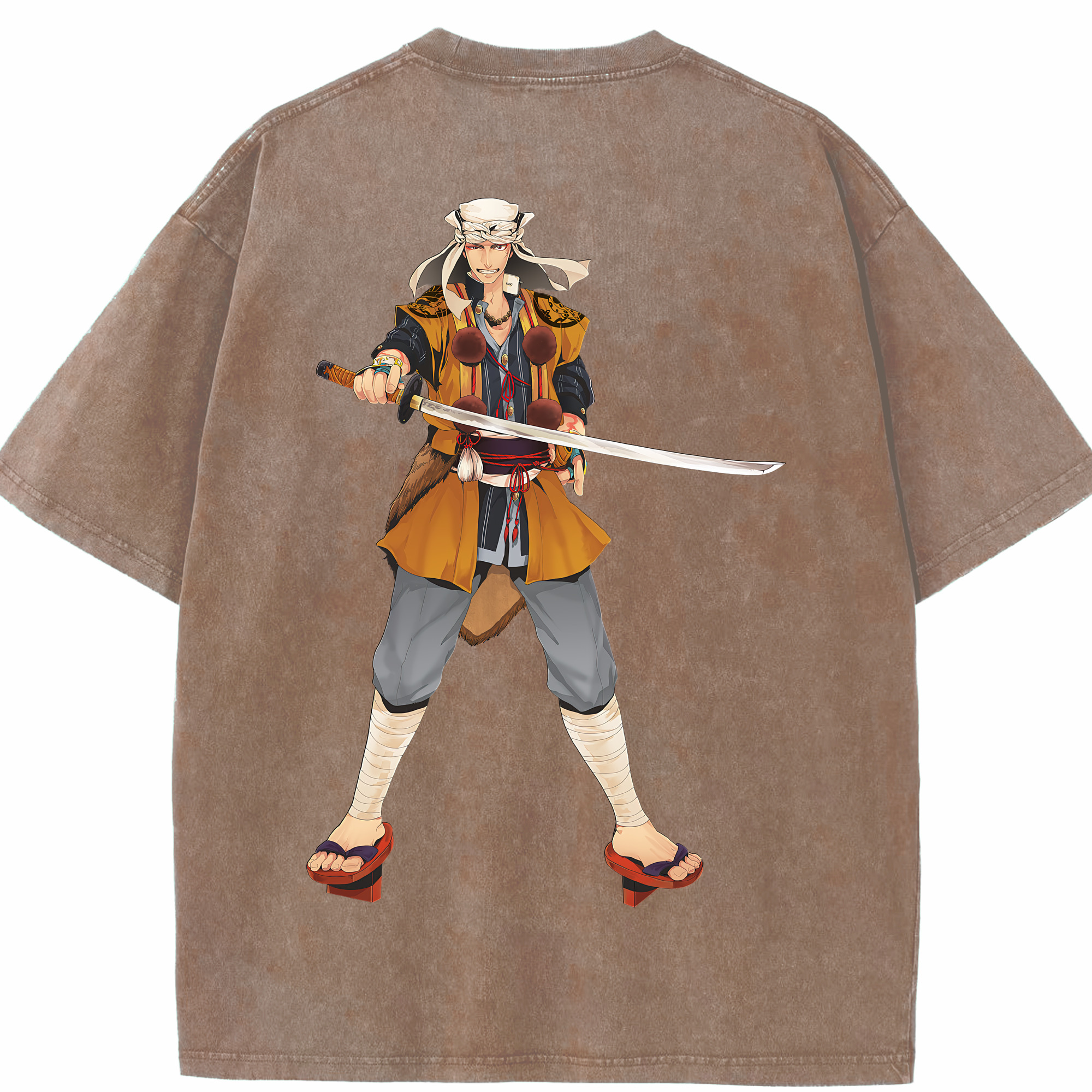 （画像用） 刀剣乱舞 Touken Ranbu 綿100% ヴィンテージ風 半袖Tシャツ（背面プリント）