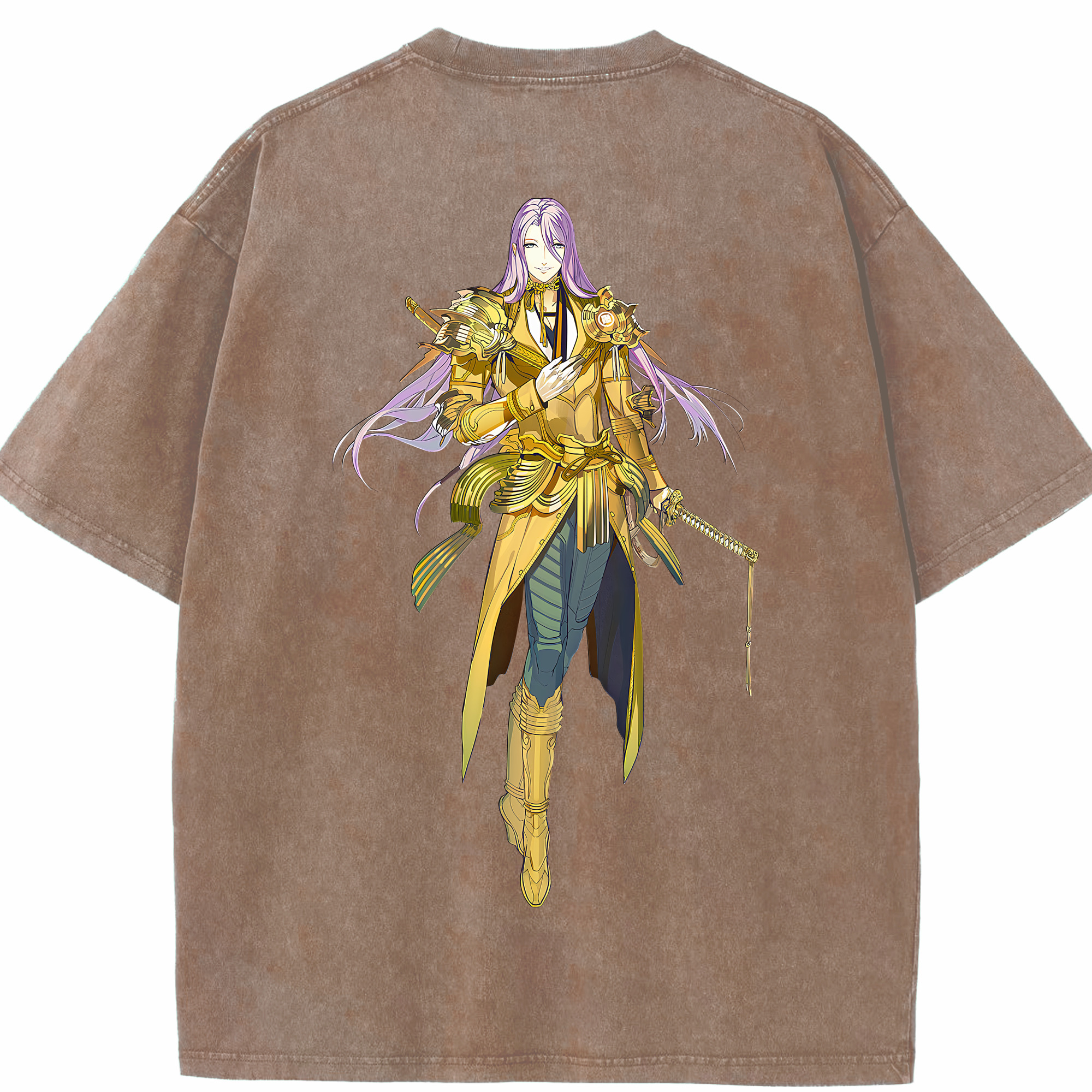 （画像用） 刀剣乱舞 Touken Ranbu 綿100% ヴィンテージ風 半袖Tシャツ（背面プリント）
