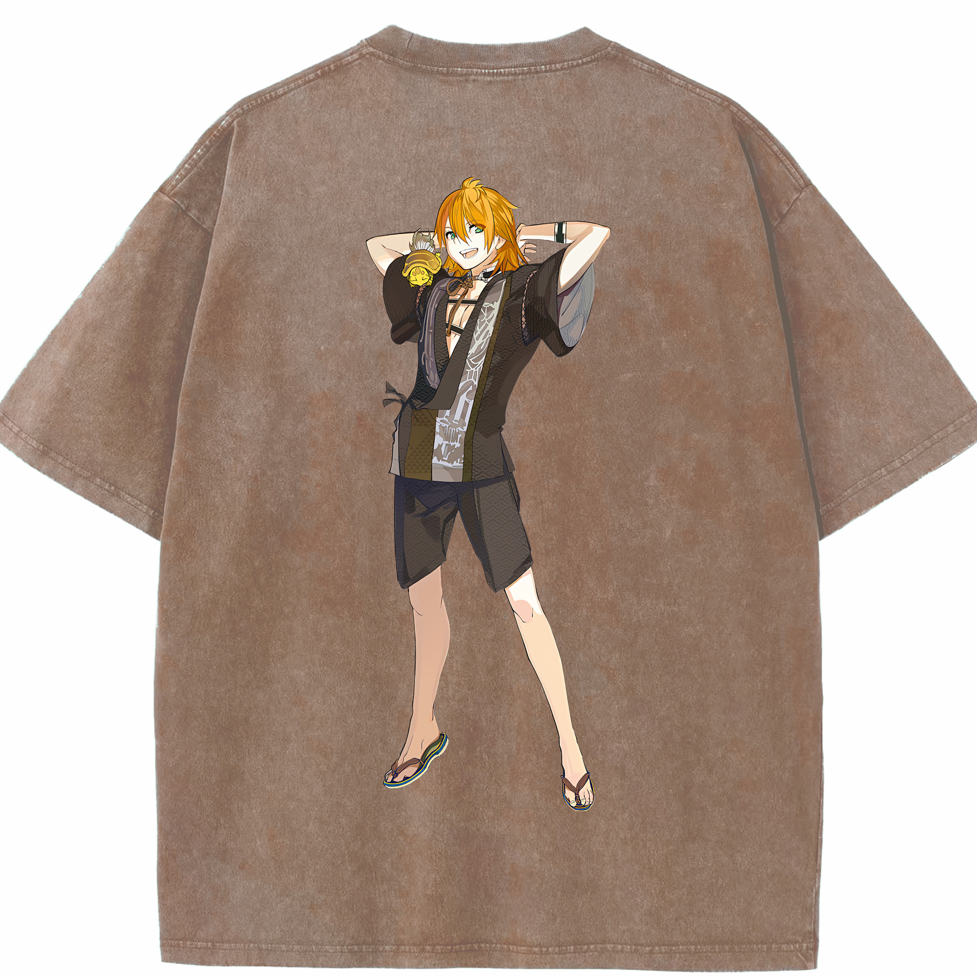 （画像用） 刀剣乱舞 Touken Ranbu 綿100% ヴィンテージ風 半袖Tシャツ（背面プリント）