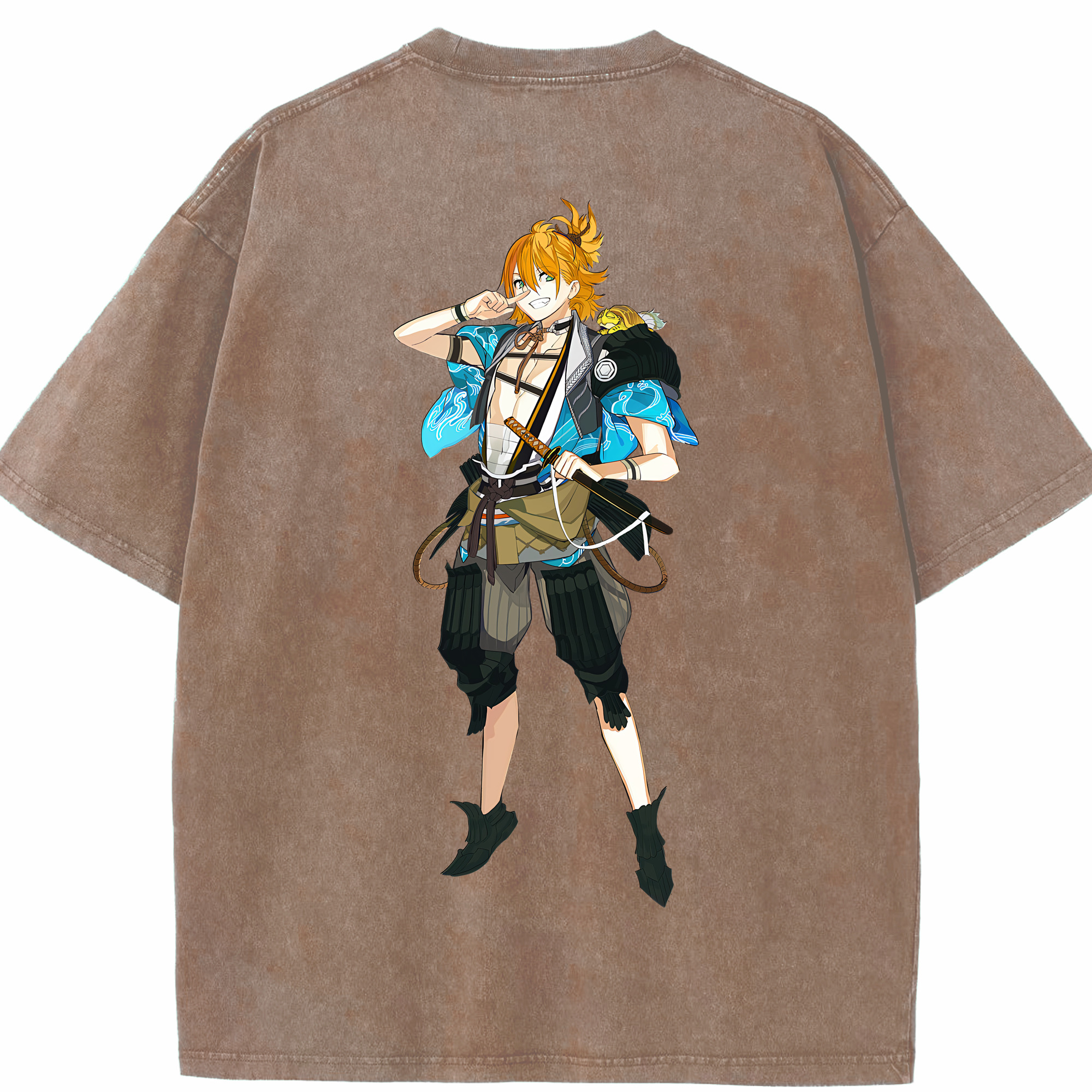 （画像用） 刀剣乱舞 Touken Ranbu 綿100% ヴィンテージ風 半袖Tシャツ（背面プリント）