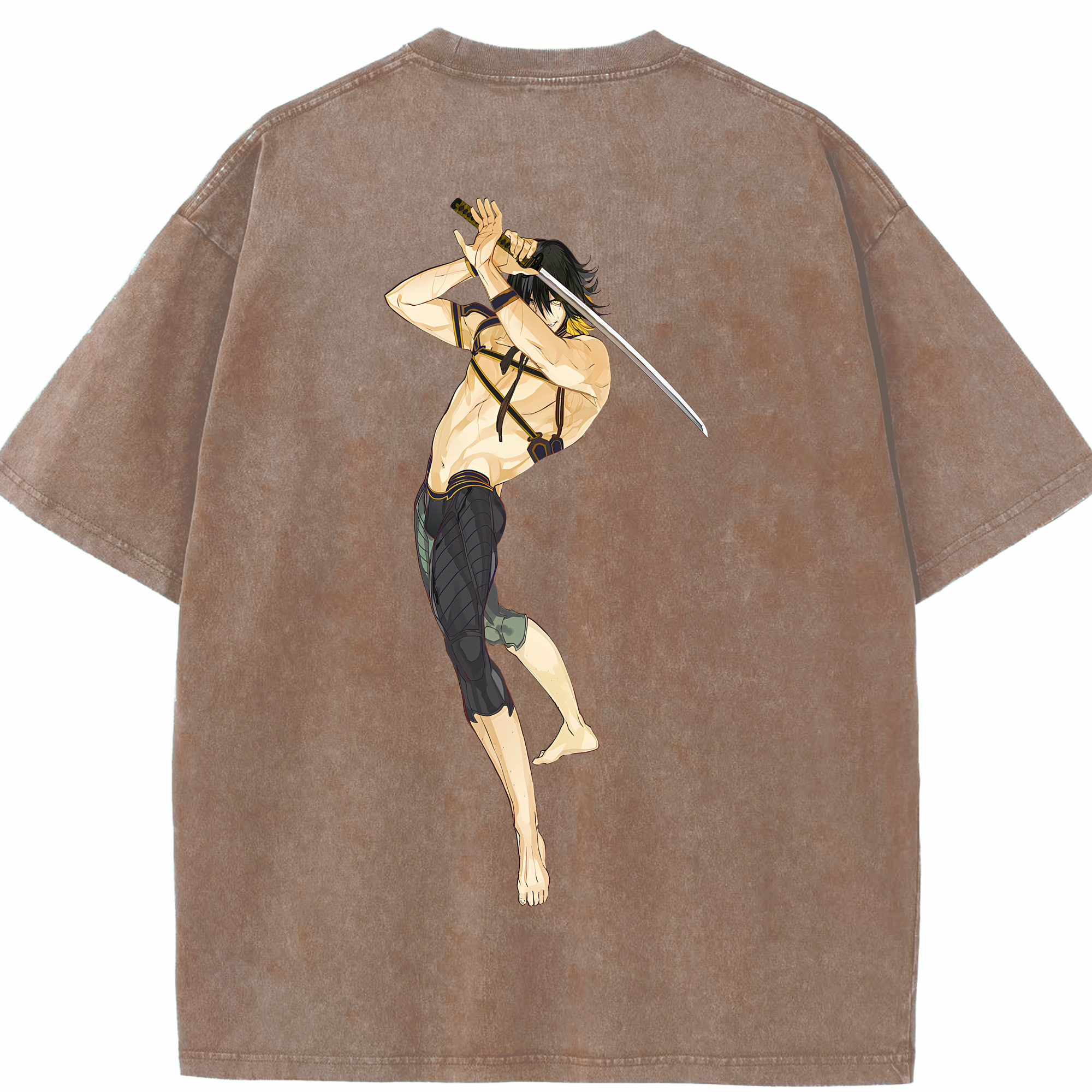 （画像用） 刀剣乱舞 Touken Ranbu 綿100% ヴィンテージ風 半袖Tシャツ（背面プリント）