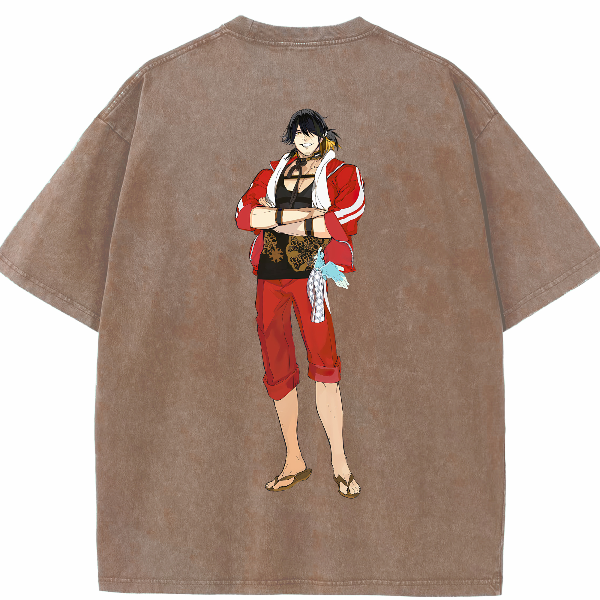 （画像用） 刀剣乱舞 Touken Ranbu 綿100% ヴィンテージ風 半袖Tシャツ（背面プリント）