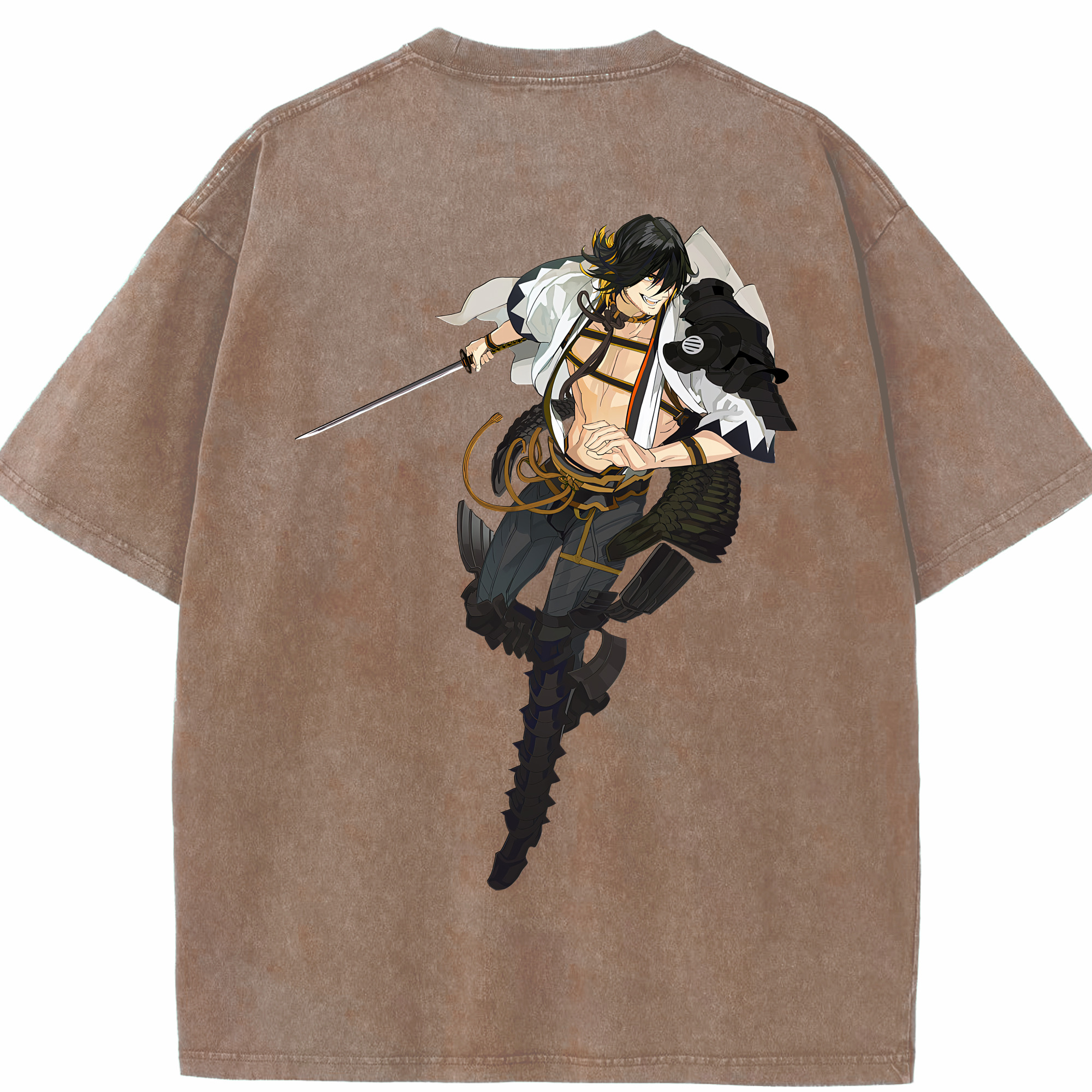 （画像用） 刀剣乱舞 Touken Ranbu 綿100% ヴィンテージ風 半袖Tシャツ（背面プリント）