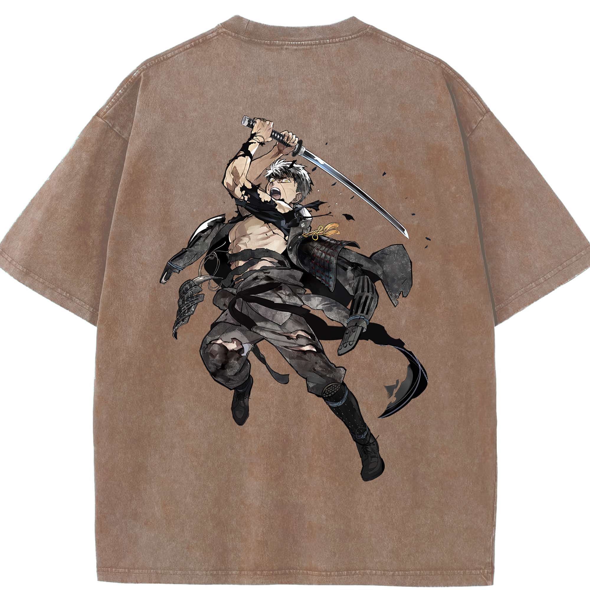 （画像用） 刀剣乱舞 Touken Ranbu 綿100% ヴィンテージ風 半袖Tシャツ（背面プリント）
