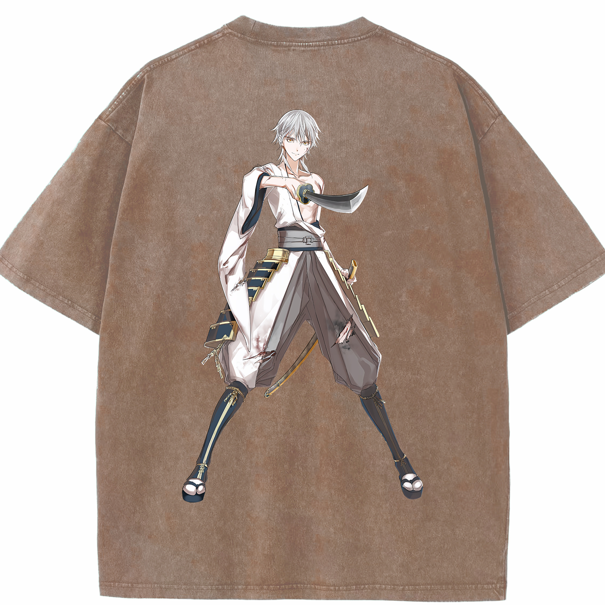 （画像用） 刀剣乱舞 Touken Ranbu 綿100% ヴィンテージ風 半袖Tシャツ（背面プリント）