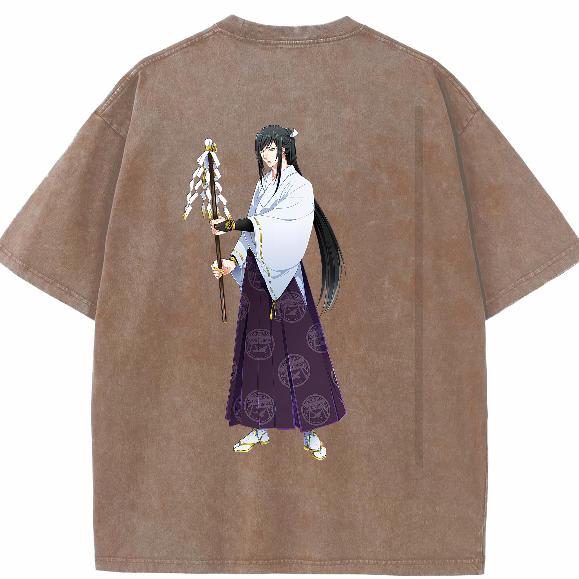 （画像用） 刀剣乱舞 Touken Ranbu 綿100% ヴィンテージ風 半袖Tシャツ（背面プリント）