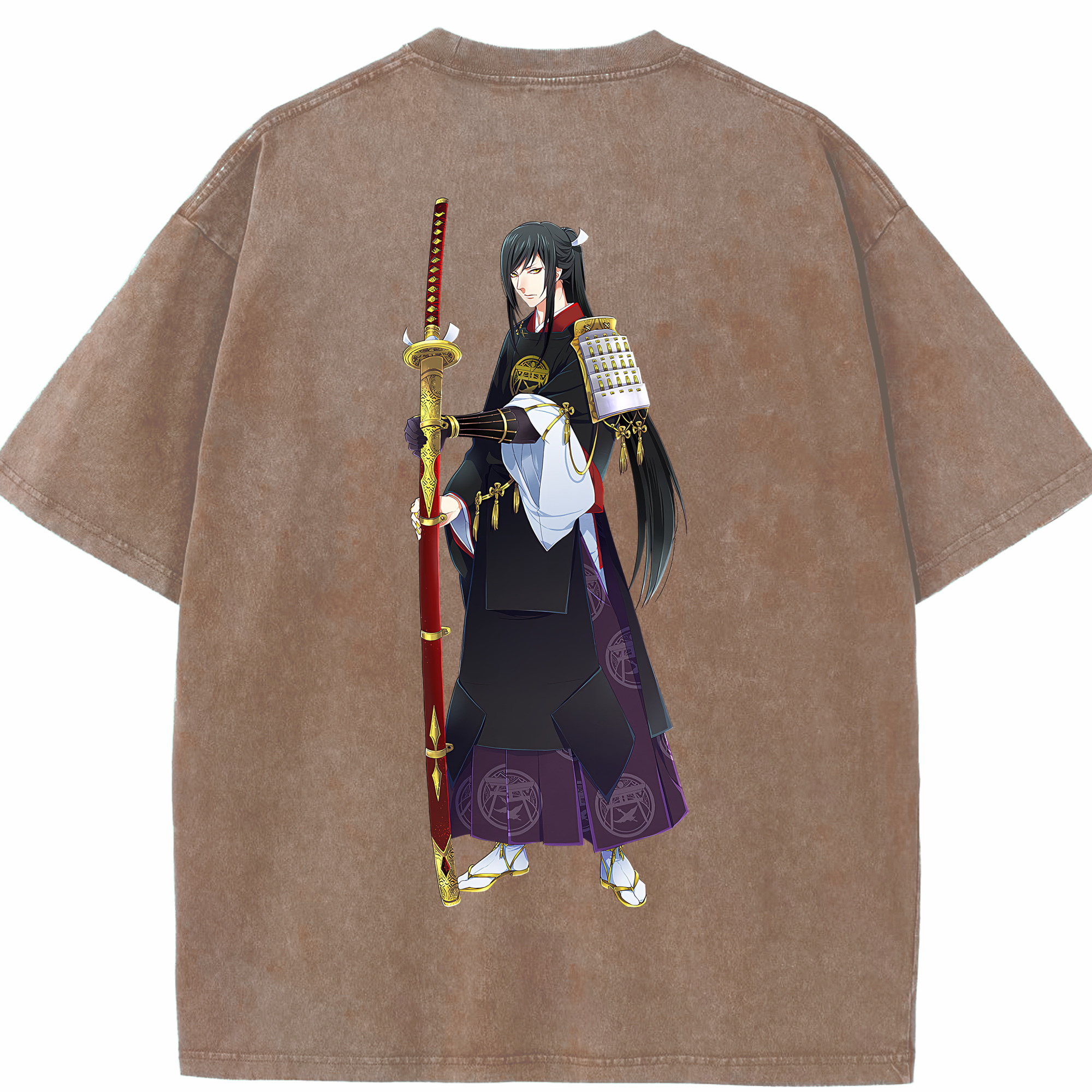 （画像用） 刀剣乱舞 Touken Ranbu 綿100% ヴィンテージ風 半袖Tシャツ（背面プリント）
