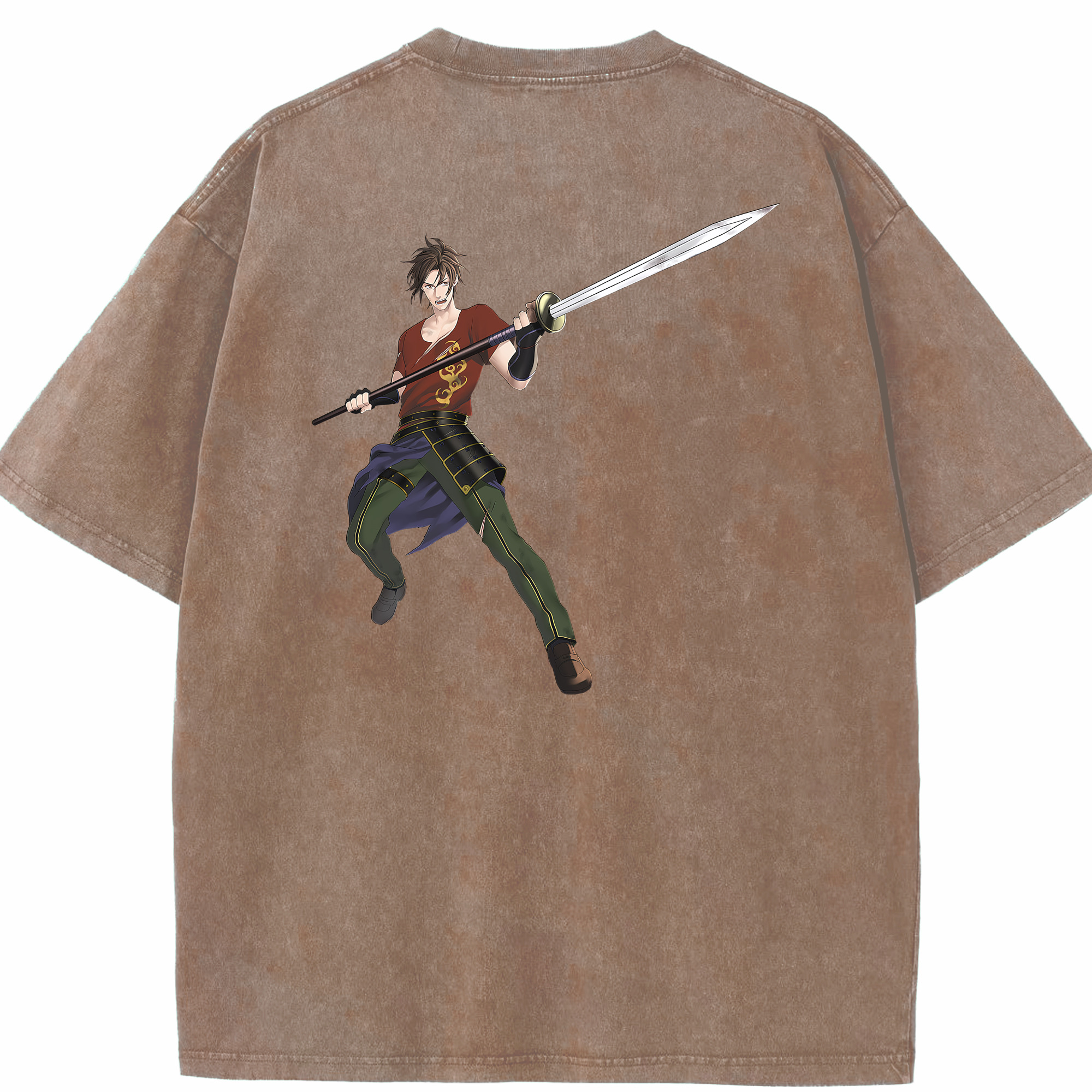 （画像用） 刀剣乱舞 Touken Ranbu 綿100% ヴィンテージ風 半袖Tシャツ（背面プリント）