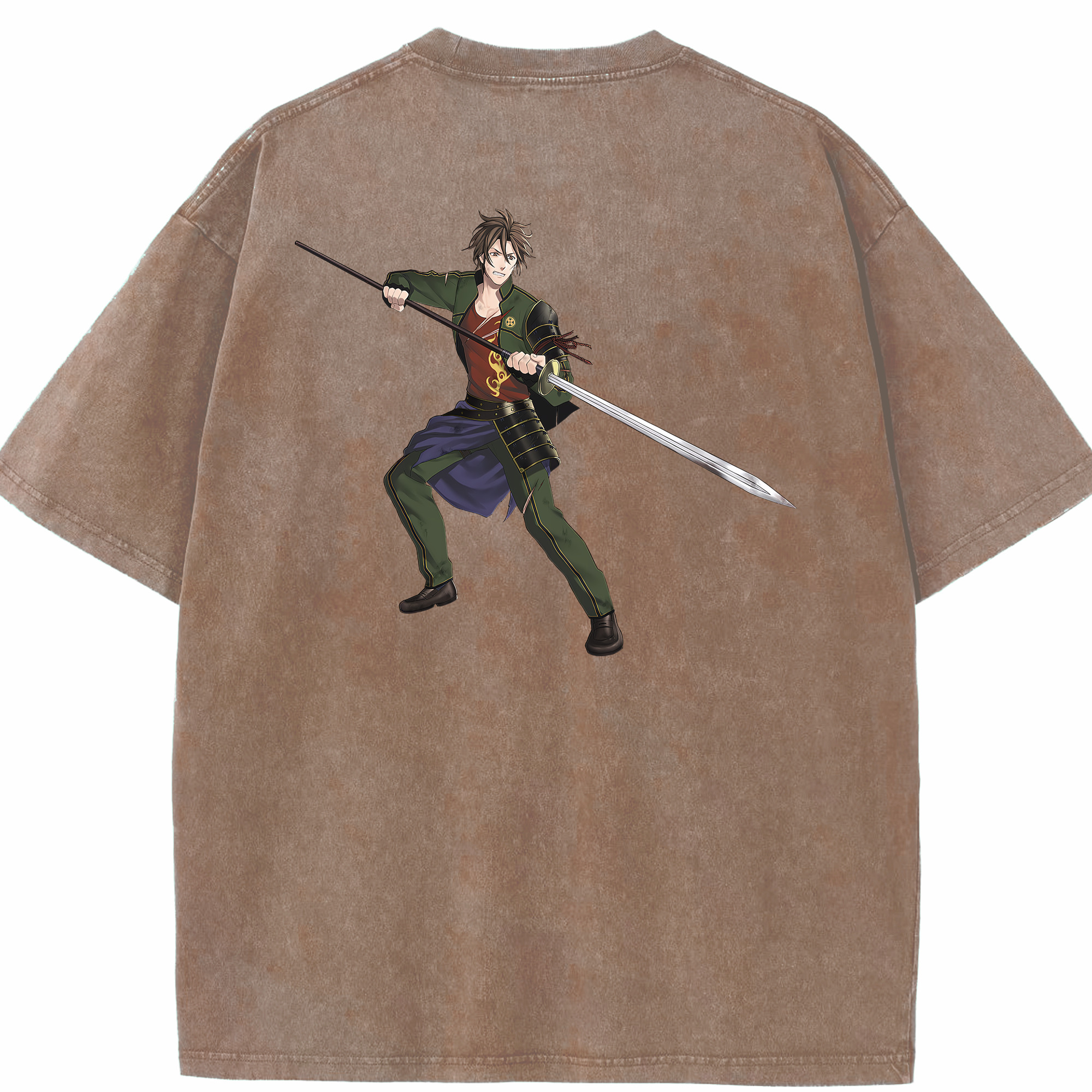（画像用） 刀剣乱舞 Touken Ranbu 綿100% ヴィンテージ風 半袖Tシャツ（背面プリント）